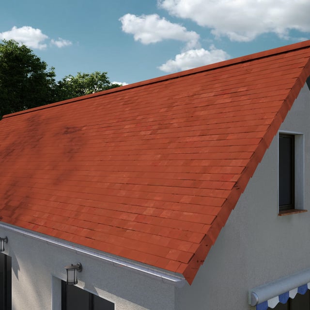 Tuile plate 17x27 amarante rustique 500 IMERYS