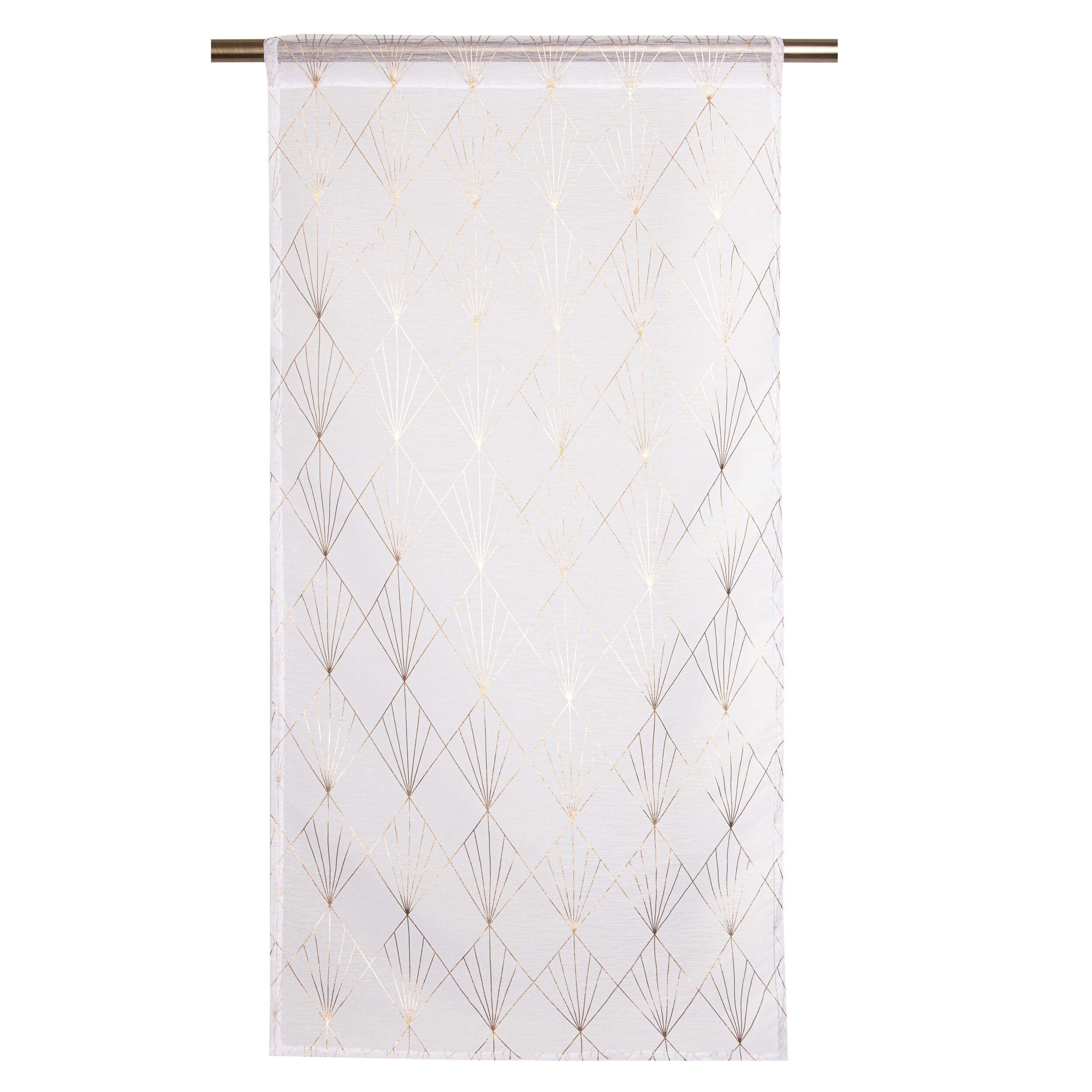 Vitrage tamisant, Oria, blanc H.160 x l.80 cm - 2