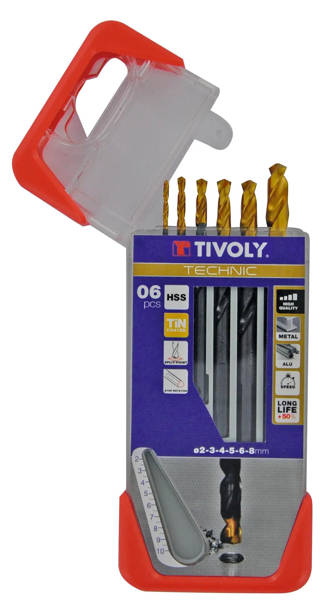 Lot de 6 Foret à métal HSS Diam.2 à 8 mm TIVOLY - 2