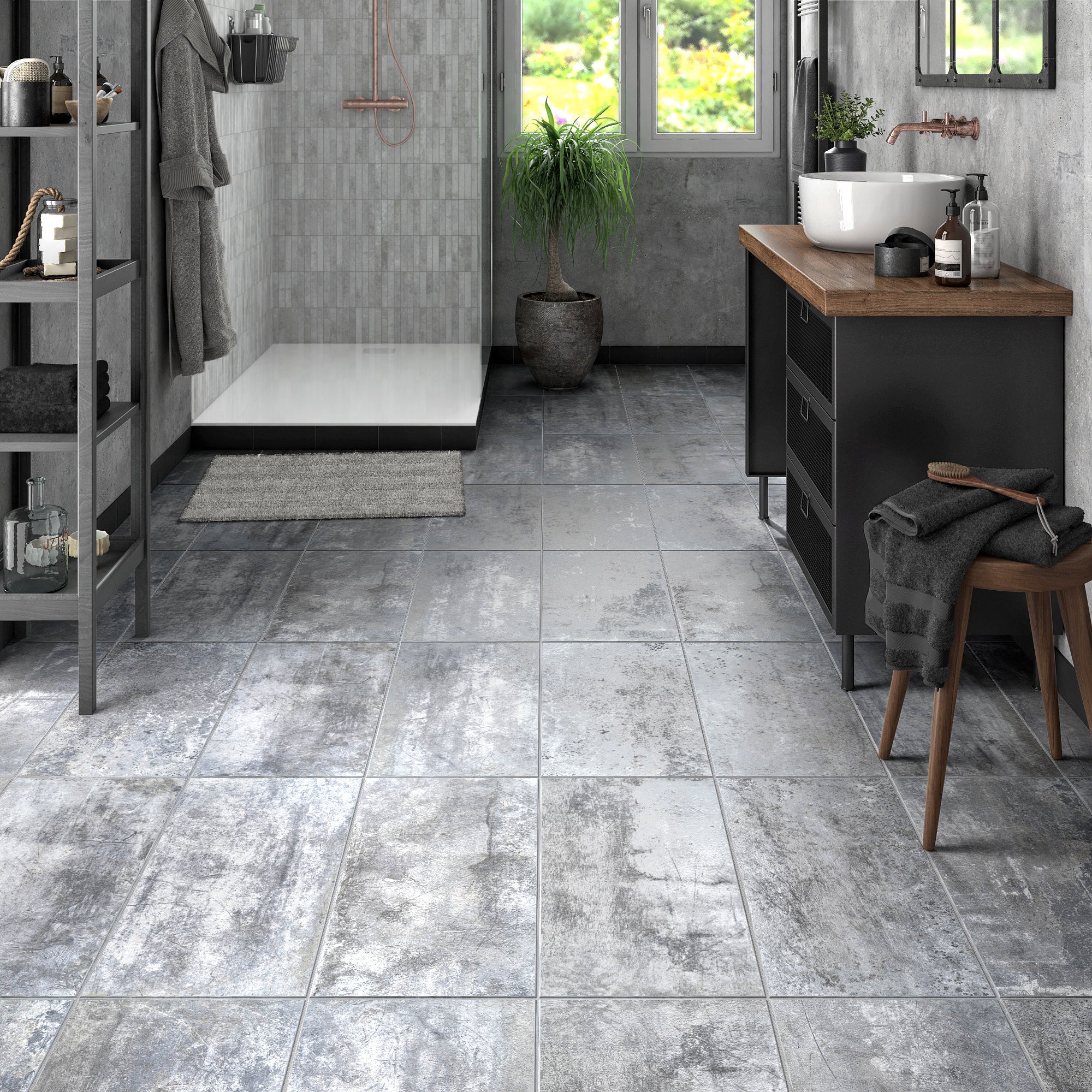 Lot de 2 plinthes, gris, l. 7.5 x L. 61 cm, Ep.9 mm - 3