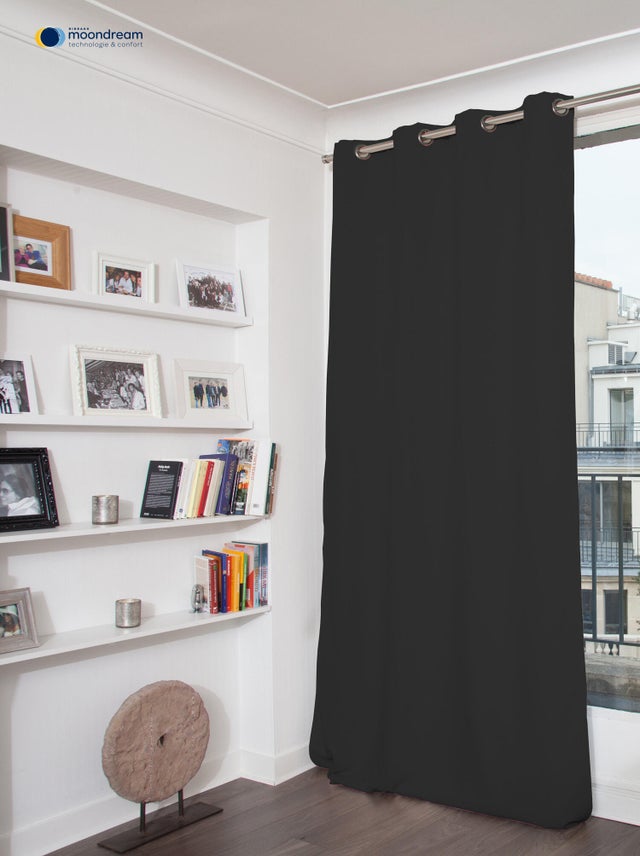Rideau occultant phonique, Moondream plus, gris H.260 x l.140 cm
