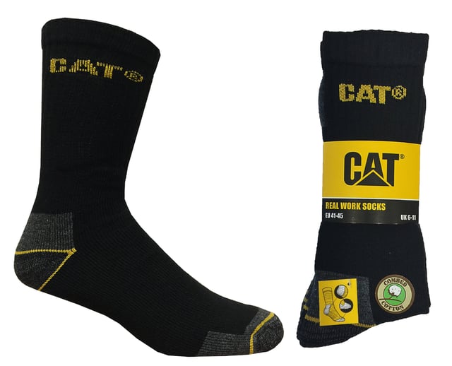 3 paires de chaussettes hautes CATERPILLAR C-123 noir T 41-45