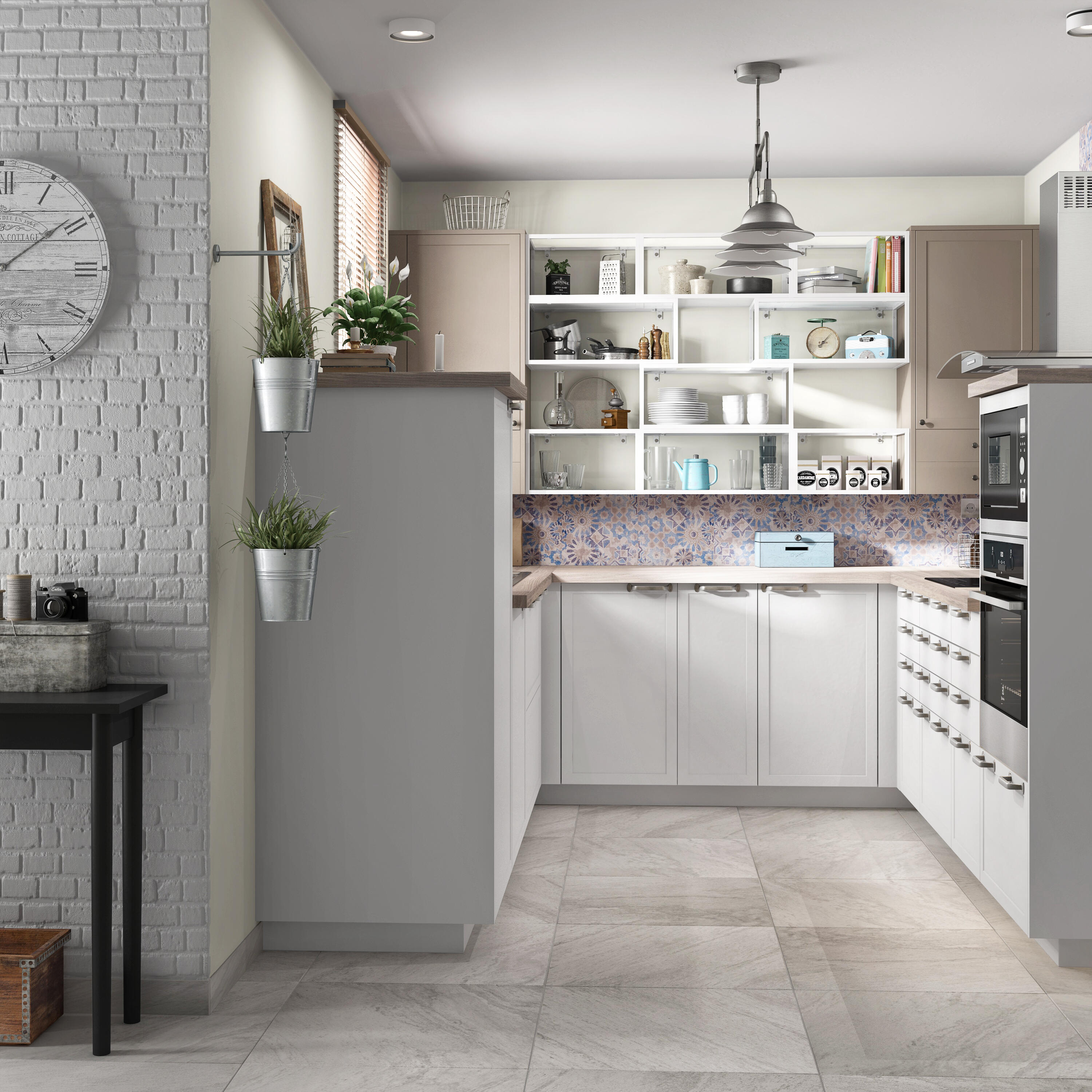 Porta de cozinha Delinia Newport 45X77 cm branco mate - 3