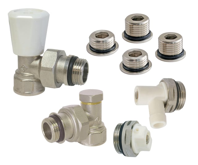 Kit radiateur manuel équerre universel