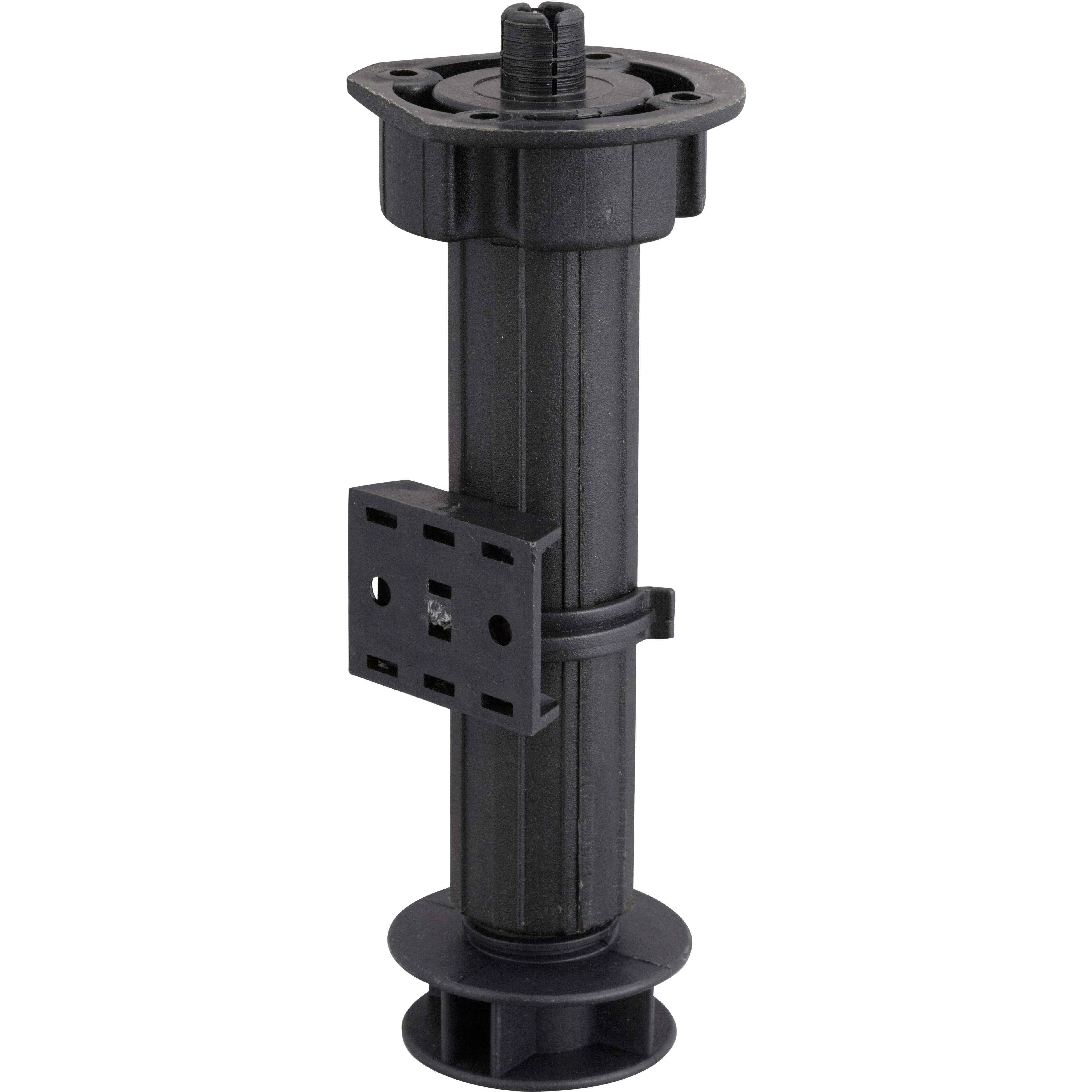 4 Pied de table HETTICH réglable rond, polypropylène noir H. max 17 x l.5 cm - 2