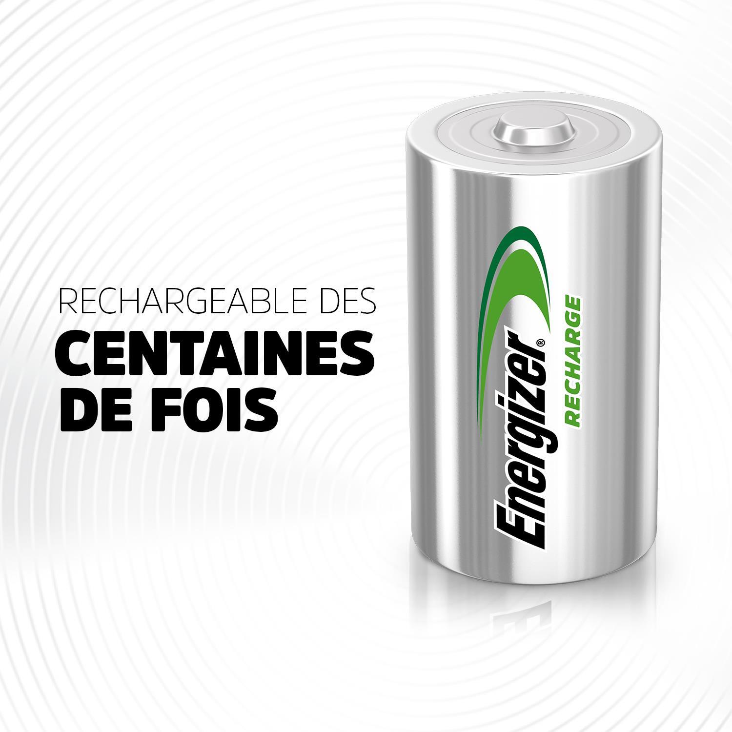 Lot de 2 pile rechargeable LR20 D, ENERGIZER - 3