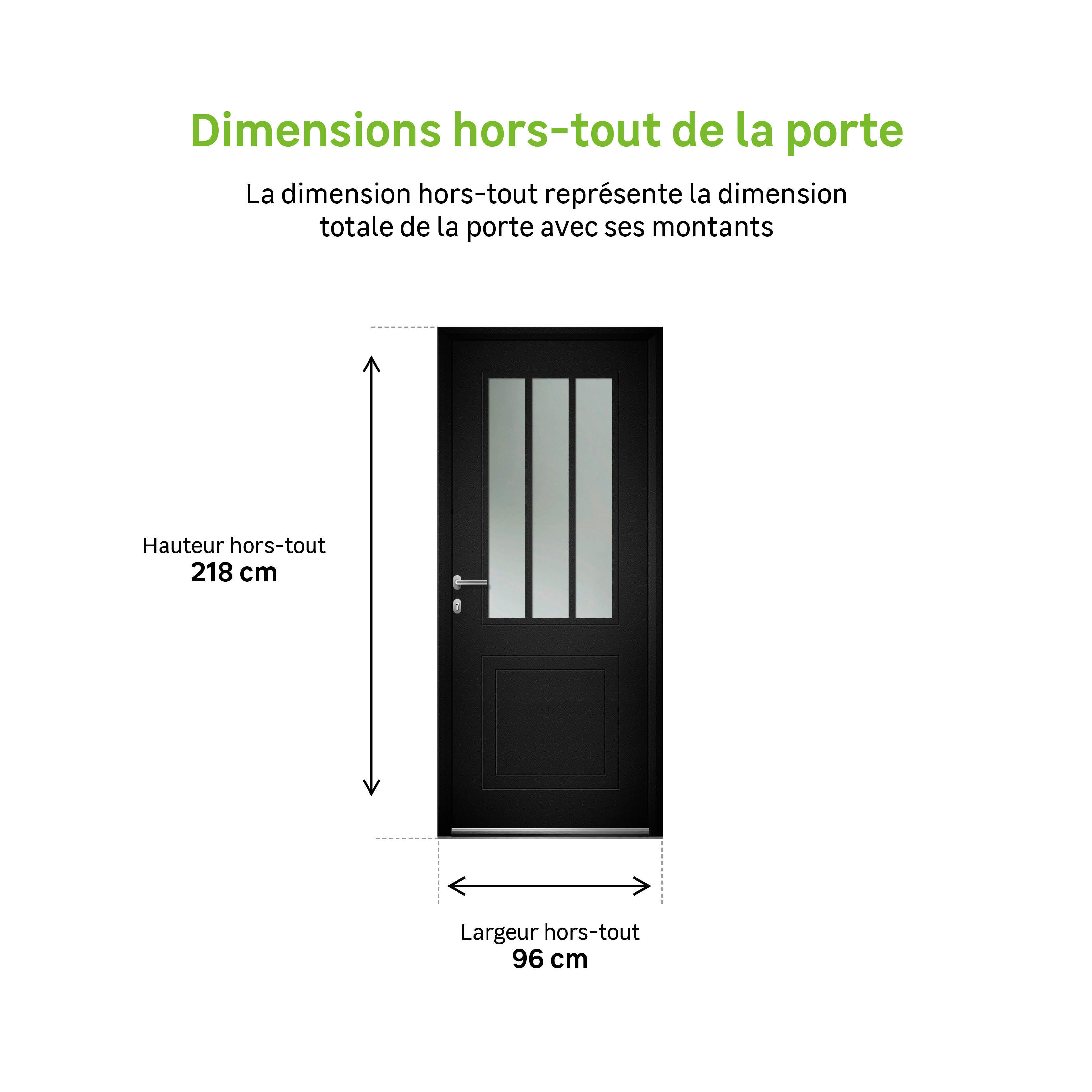 Porte d'entrée Alu Atelier Essentiel H.215 x l.90 cm vitrée noir, pous. gauche - 5