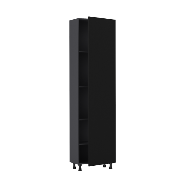 Colonne de cuisine Vienne noir 1 porte H224.4 x l60