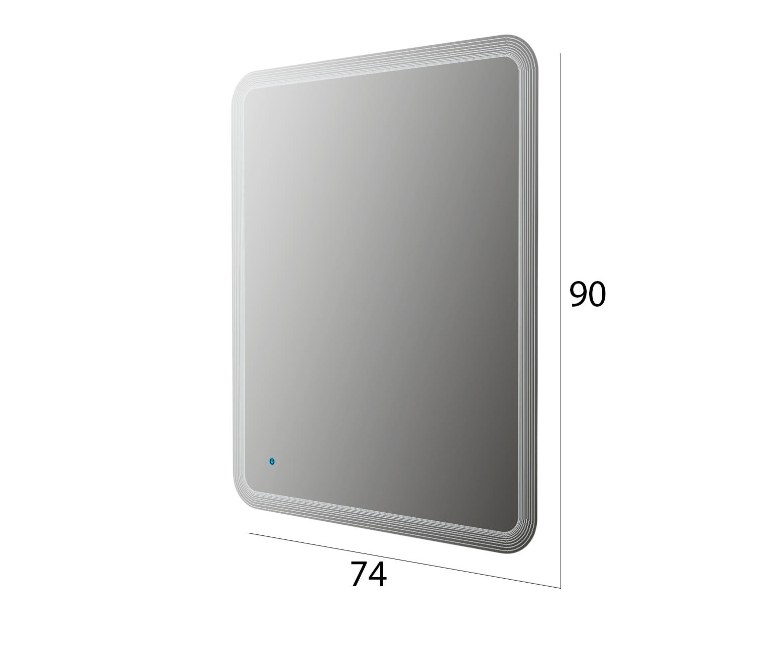 Miroir lumineux, l.74 x H.90 cm - 2