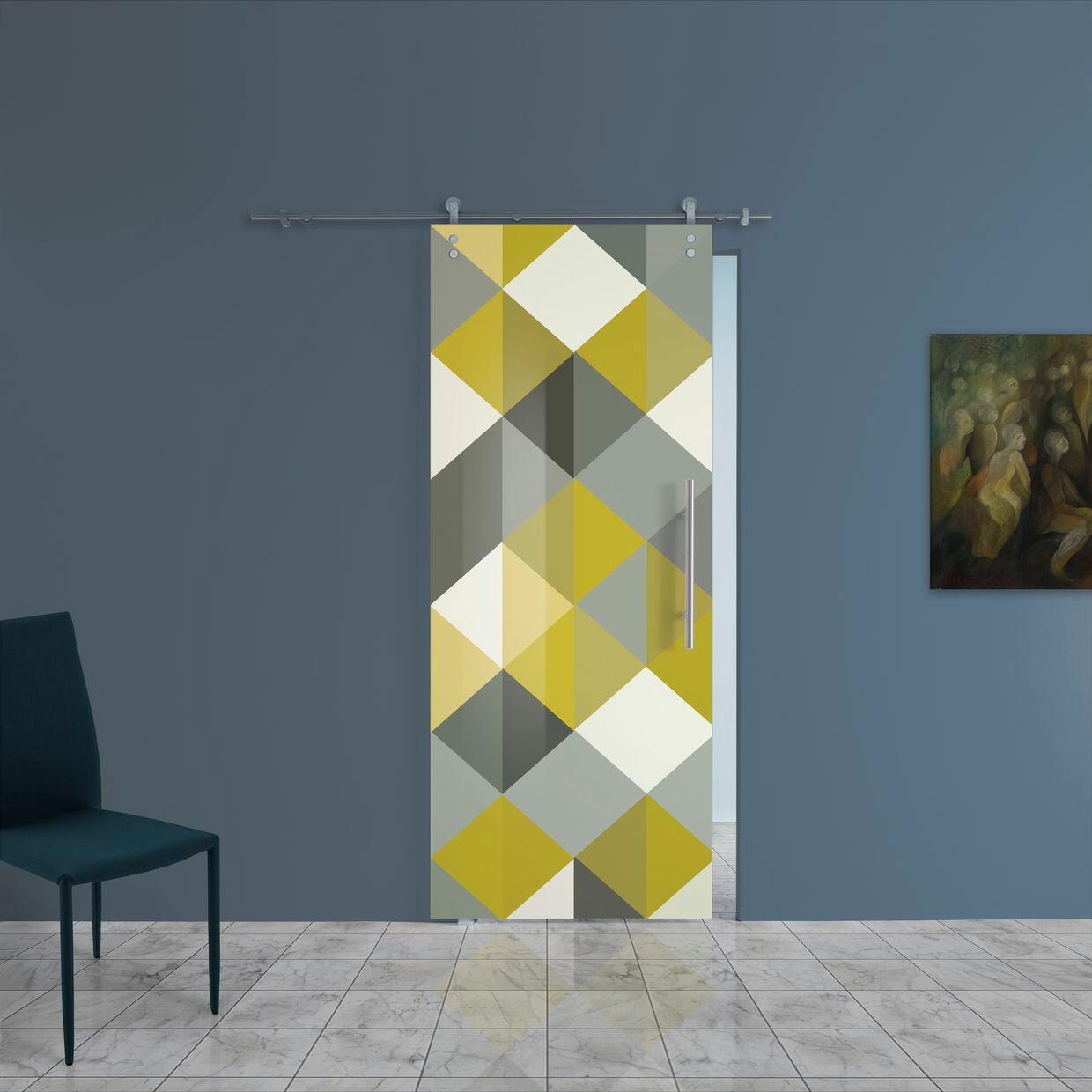 Anta per porta scorrevole Carpet5 in vetro multicolore L 88 x H 215 cm sp.10 mm sinistra - 2