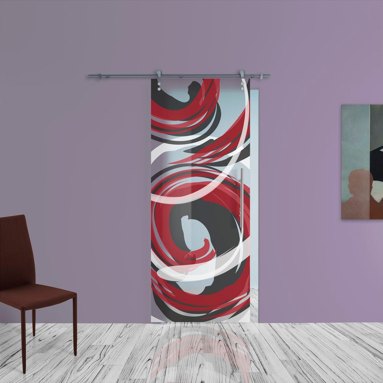 Anta per porta scorrevole Energy in vetro multicolore L 88 x H 215 cm sp.10 mm sinistra - 2