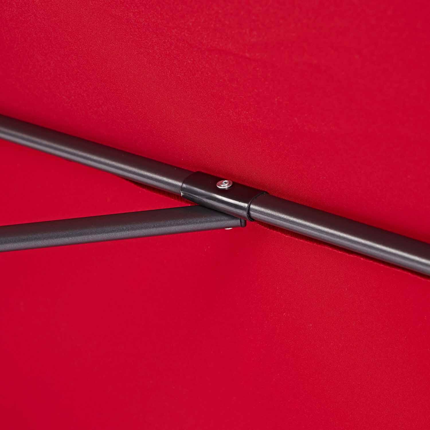 Parasol déporté hexagonal rouge Avea NATERIAL L.292 x l.292 cm - 3