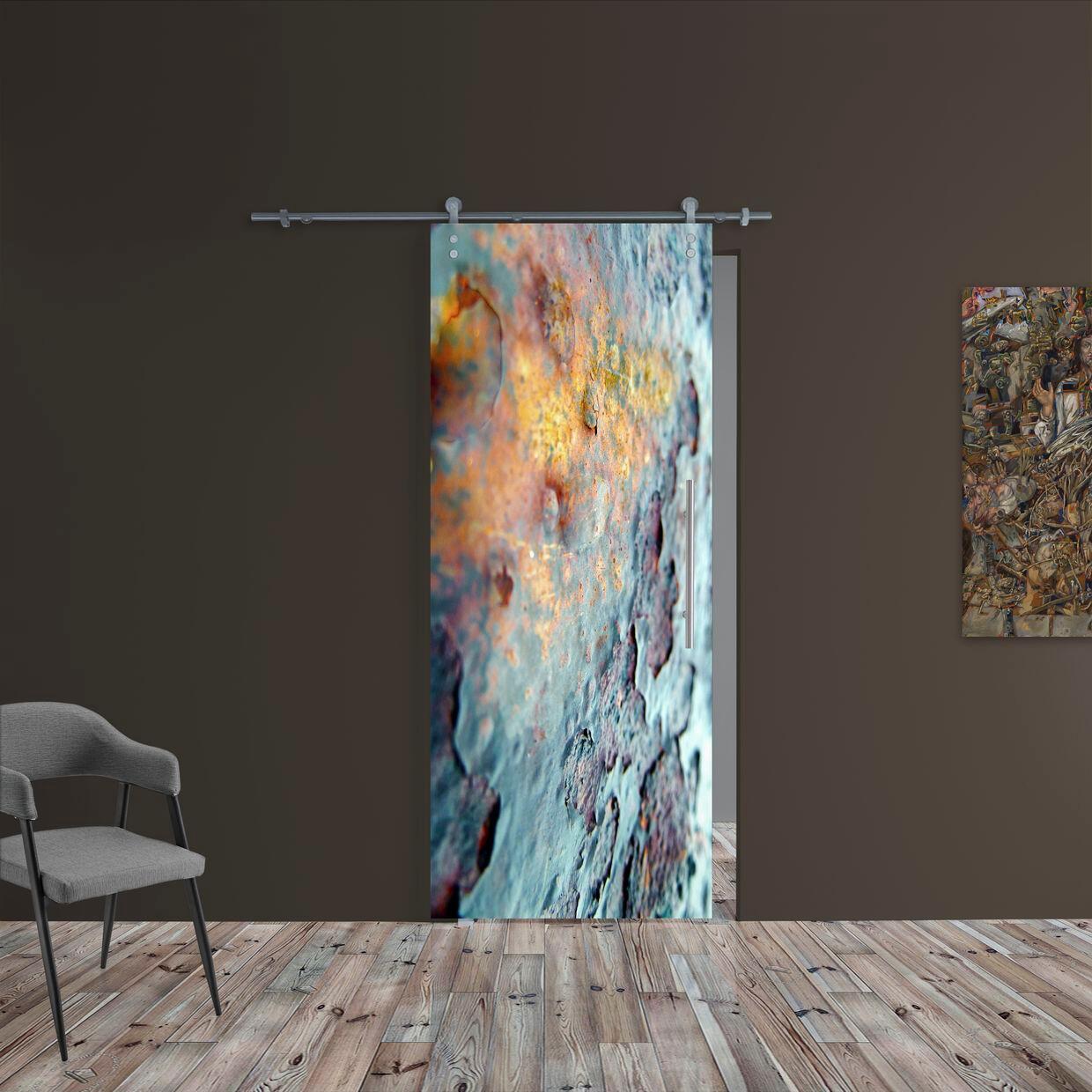 Anta per porta scorrevole Ossido in vetro nero L 88 x H 215 cm sp.10 mm sinistra - 2