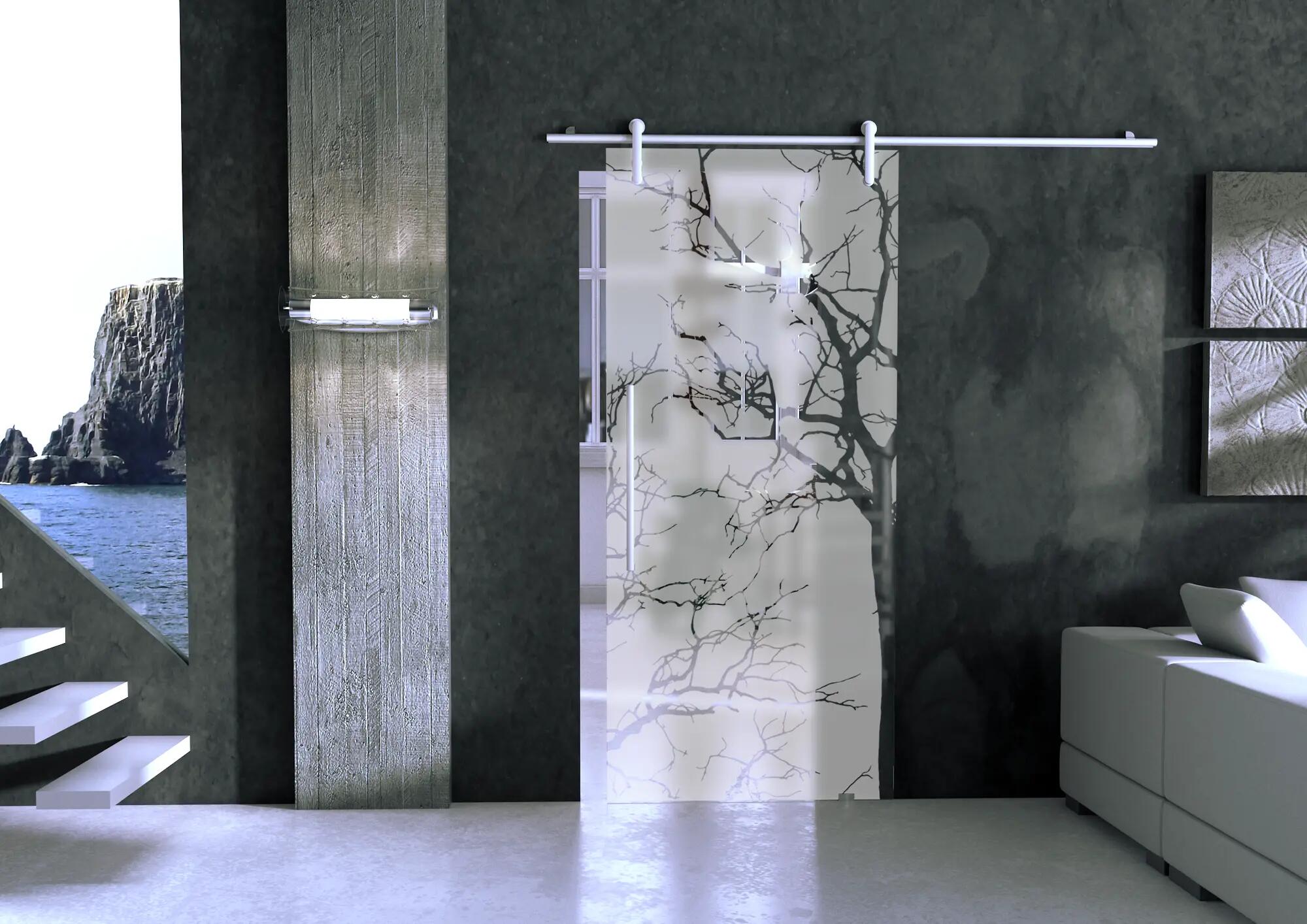 Anta per porta scorrevole Autumn in vetro L 96 x H 215 cm sp.10 mm destra - 2