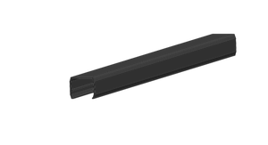 Cache rainure PVC Clea gris anthracite, H.2.4 cm