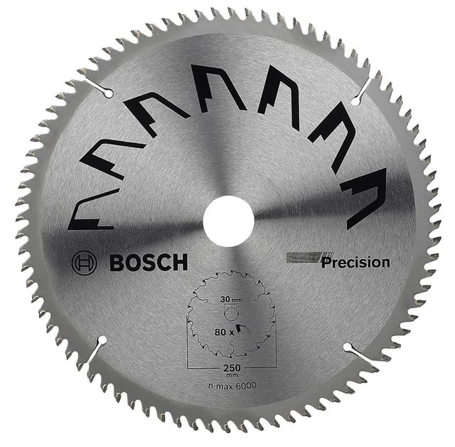 Lame de scie circulaire BOSCH Précision, 250 x 30 x 2 mm 80 dents