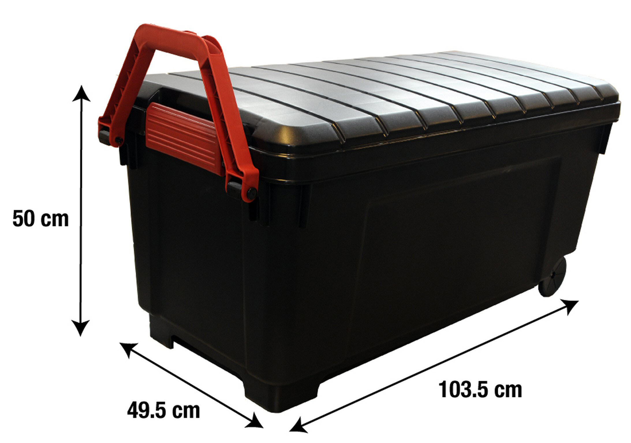 Malle IRIS plastique bordeaux / noir l.50 x P.100 x H.50 cm, 170 l - 7