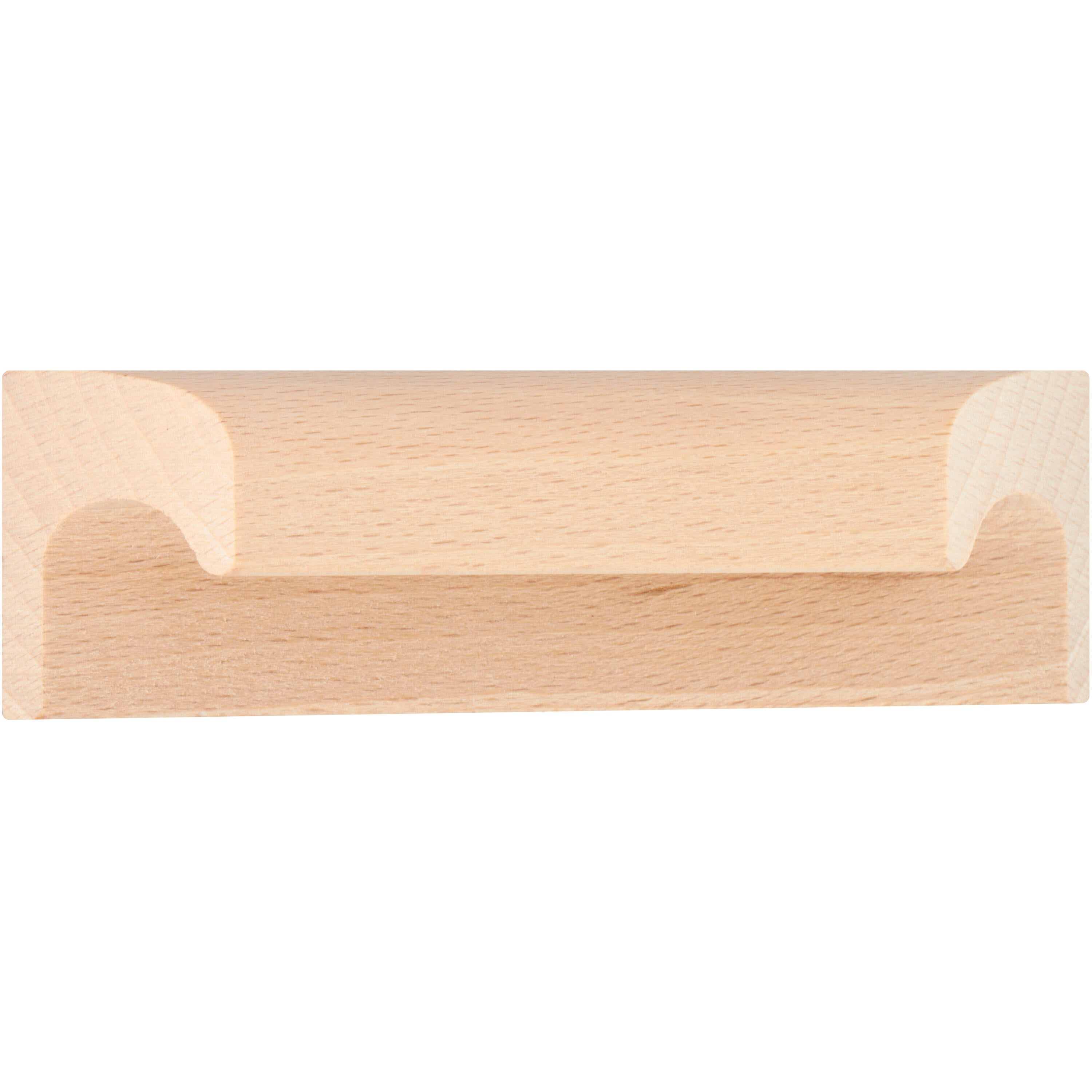Poignée de meuble Applique, bois marron brut, entraxe 64 mm - 2