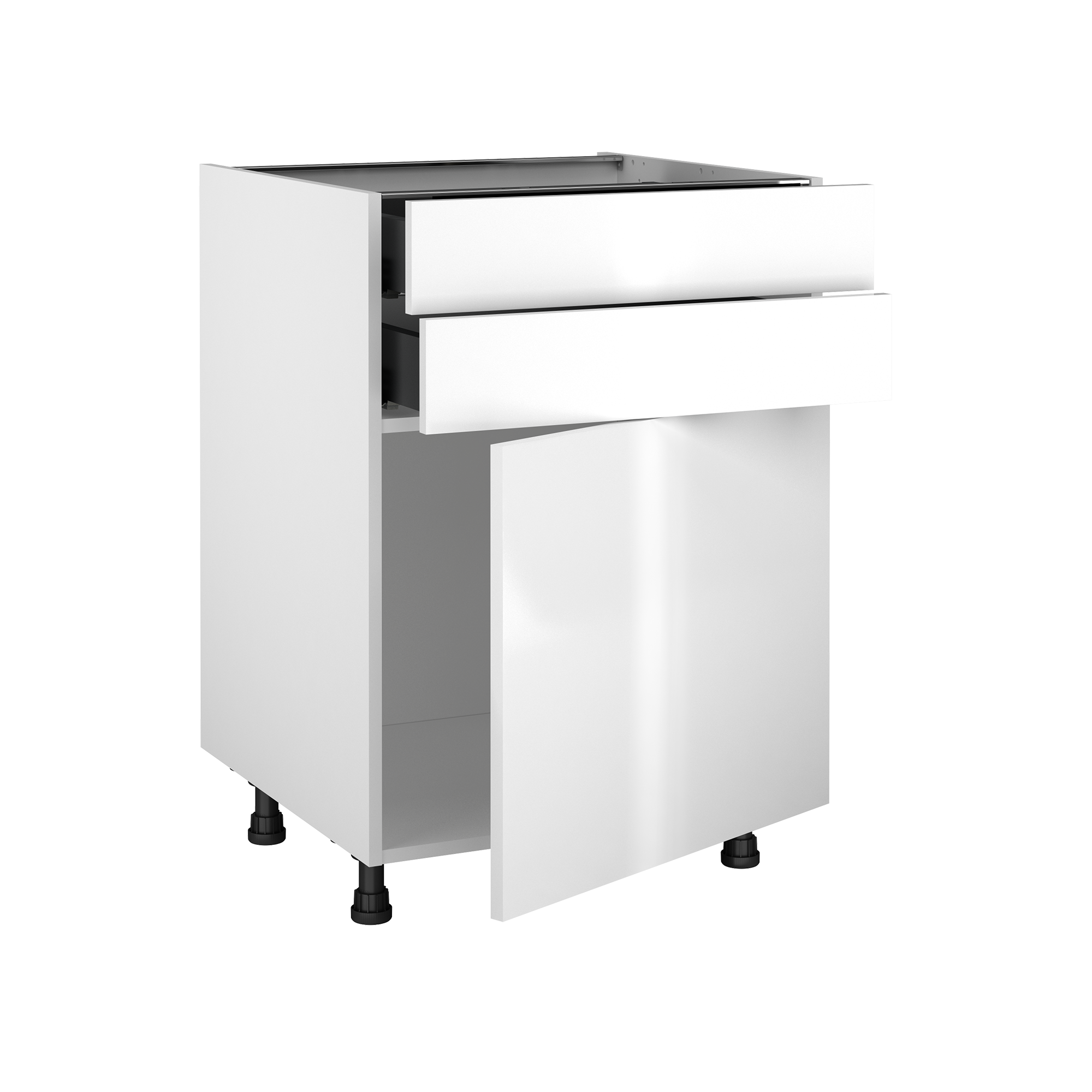 1 porte et 2 tiroirs