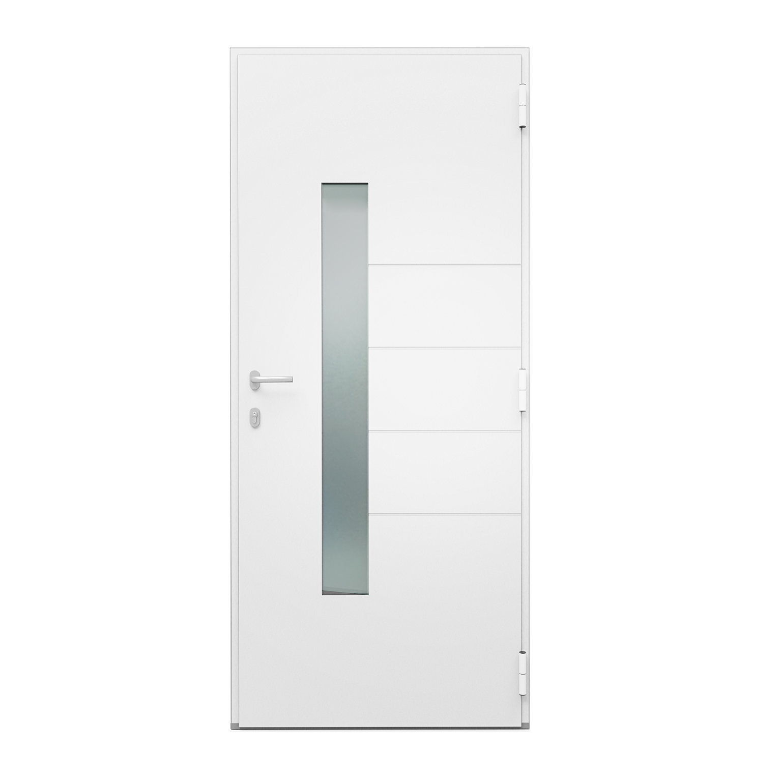 Porte d'entrée Alu Navia Essentiel H.215 x l.90 cm vitrée gris anthr., p. gauche - 4