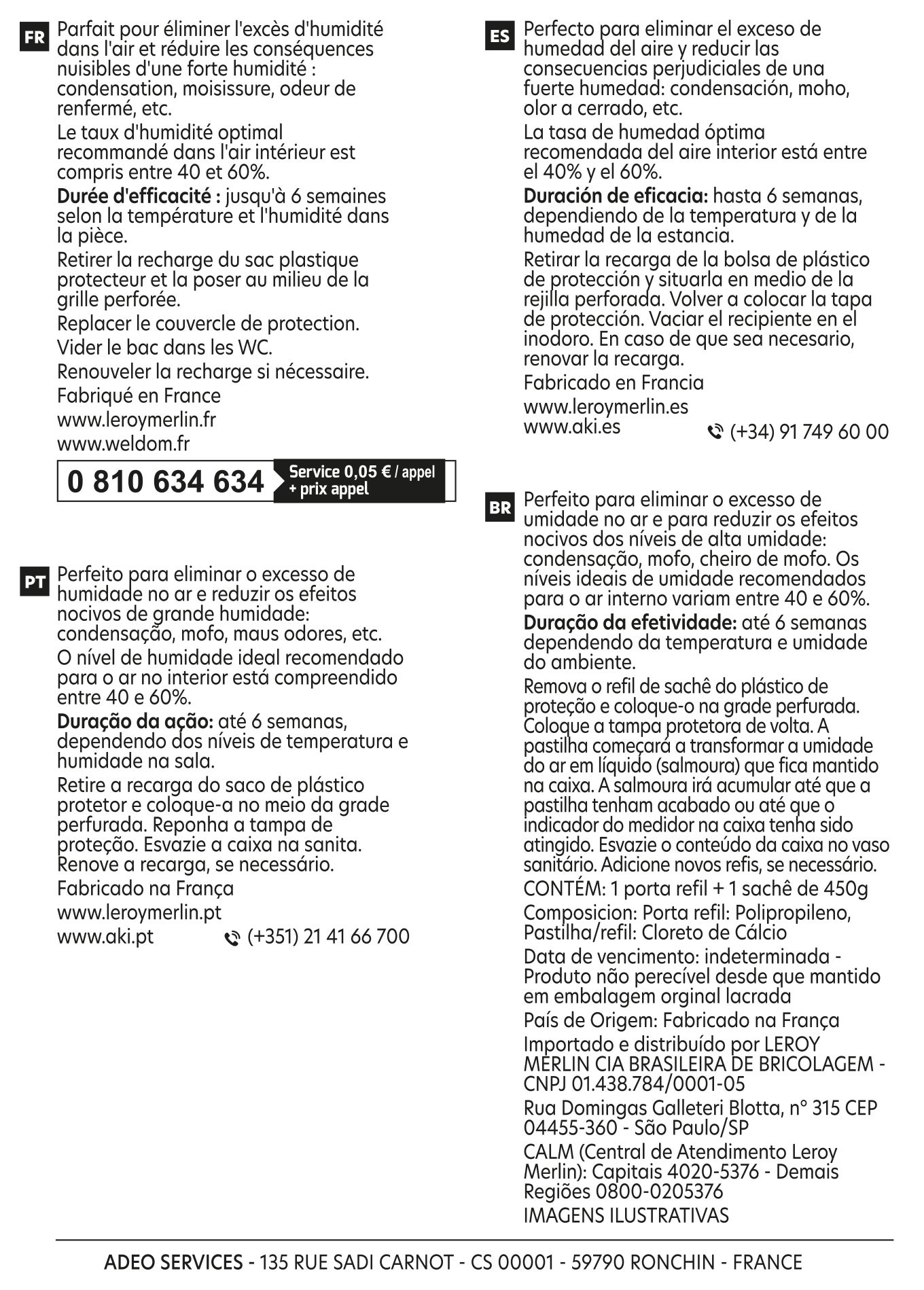 Absorbeur d'humidité avec 1 recharge 450g, 20 m² - 3