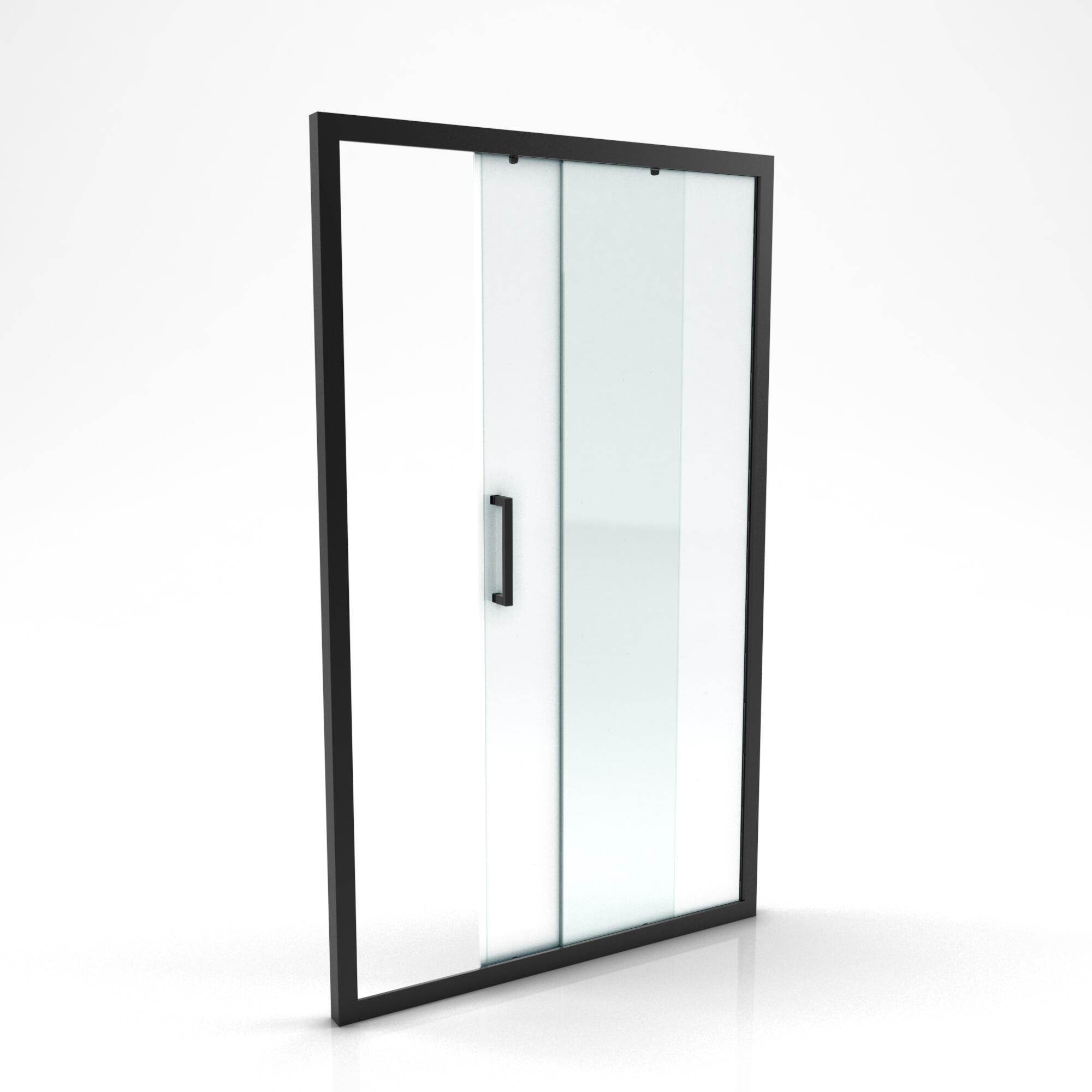 Paroi de douche coulissante verre sans finition / transparent 120 cm, Factory - 4