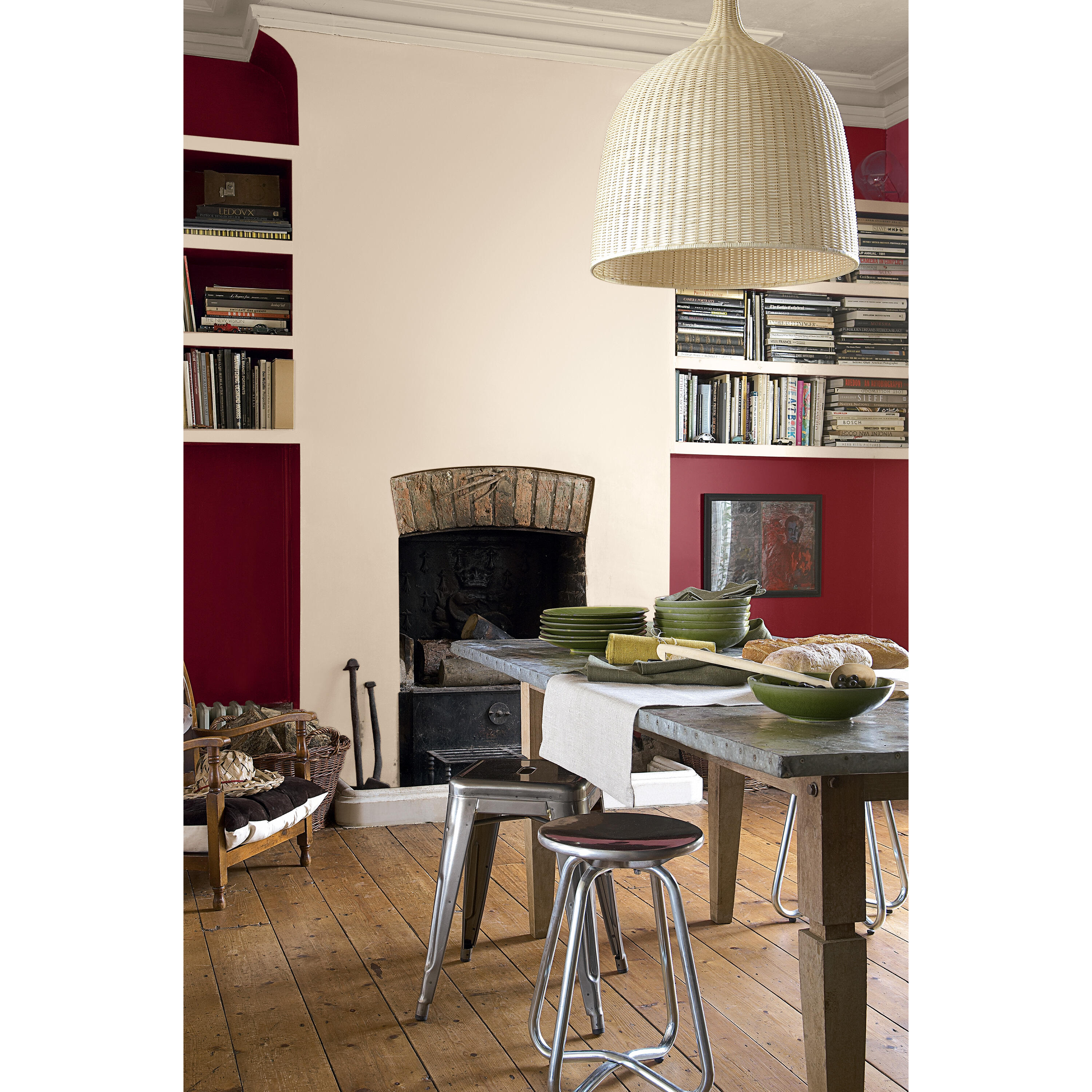 Peinture mur, boiserie blanc cassé satin DULUX VALENTINE Crème de couleur 2.5L - 4