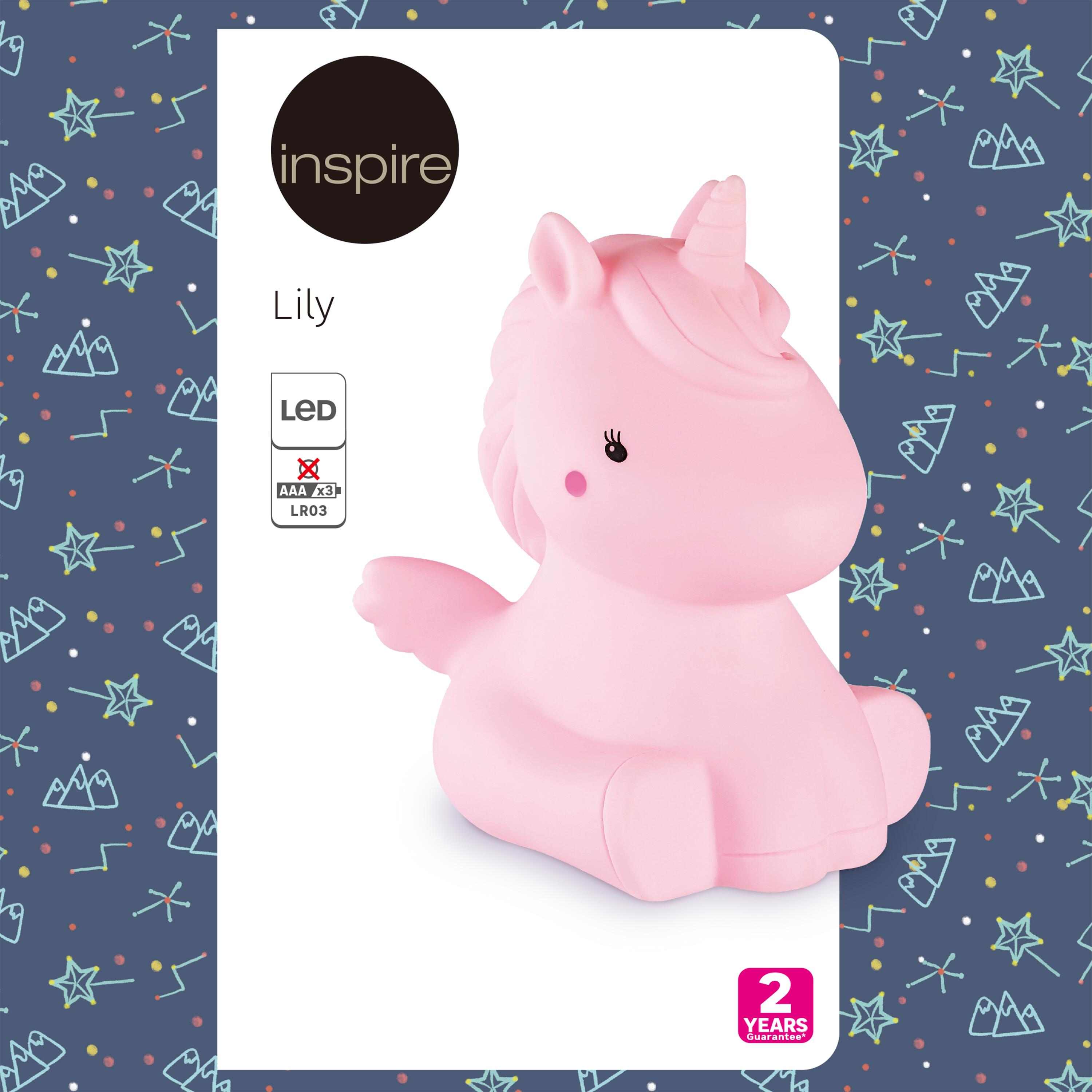 Veilleuse Lily rose, H.19 cm - 6