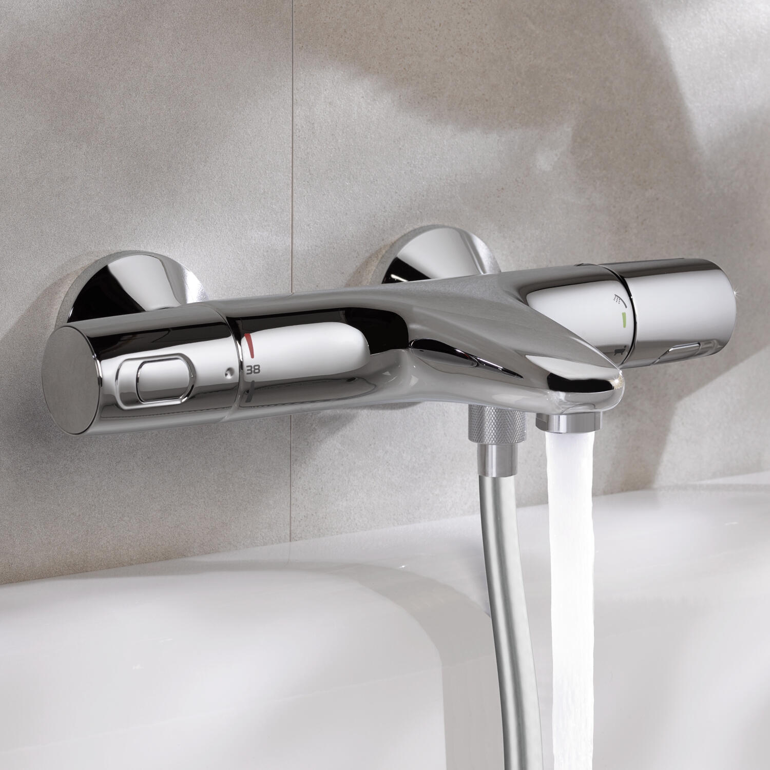 Mitigeur de bain thermostatique chrome, Precision Trend -QuickFix, GROHE - 6