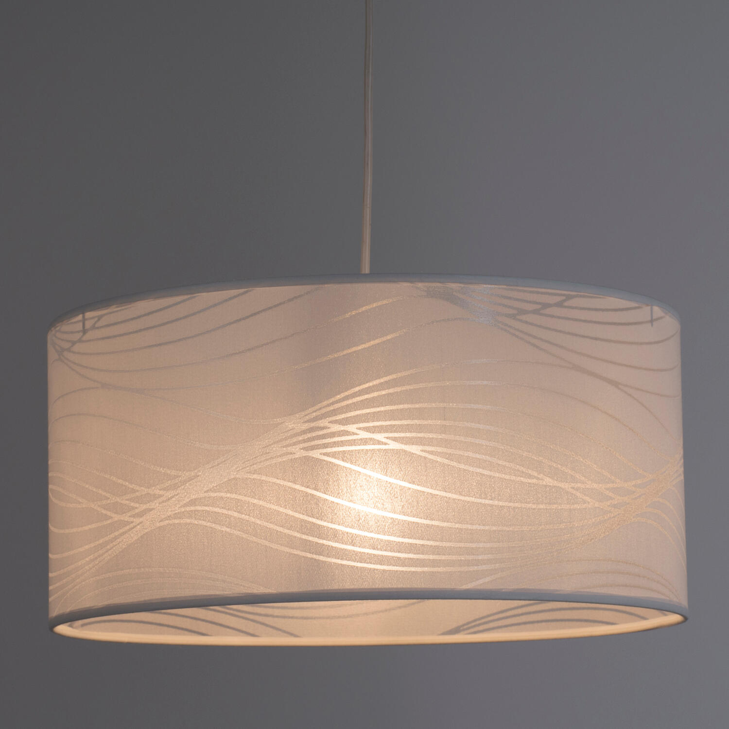 Suspension Cylindre coton, blanc, Diam.38 cm, E27 - 2