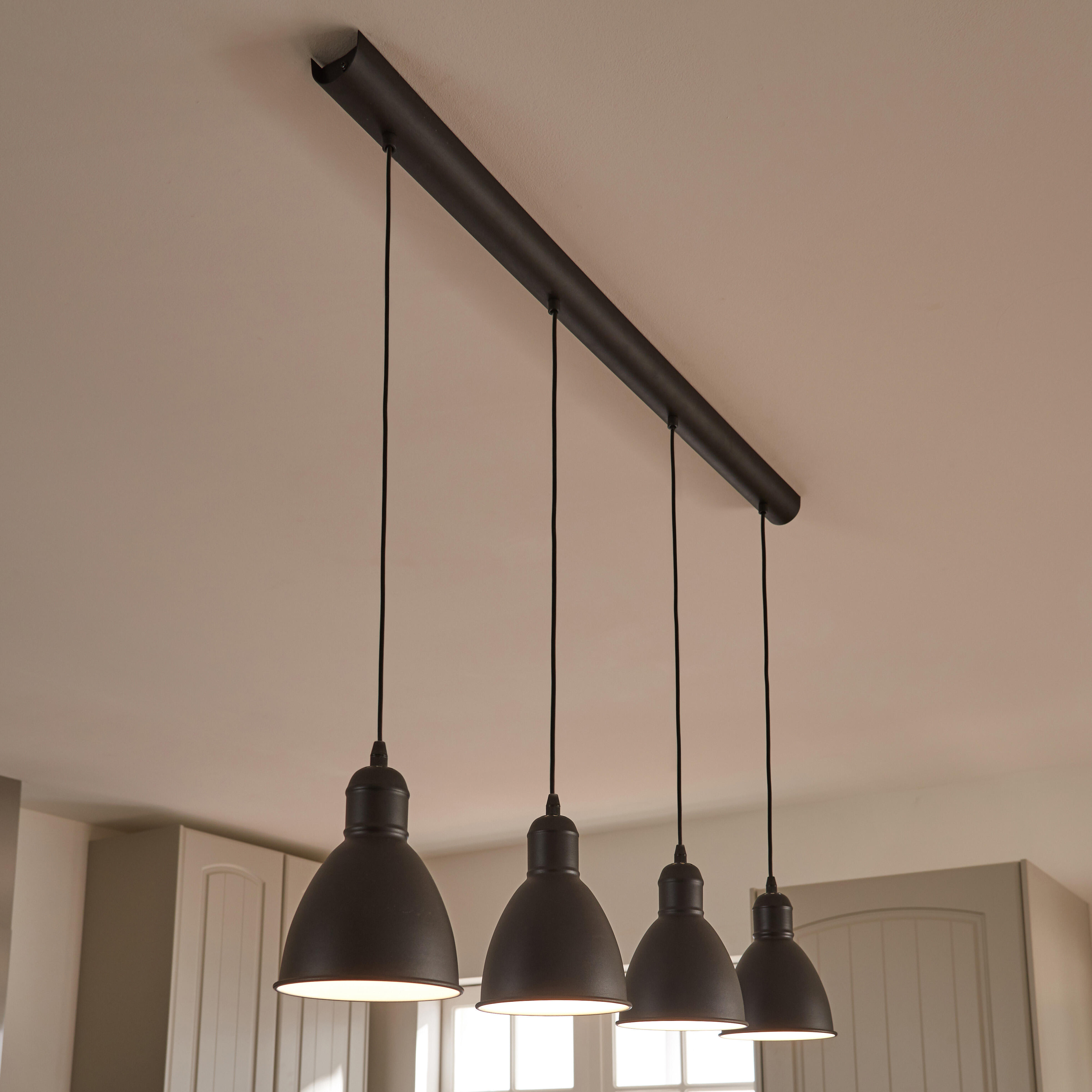 Suspension Priddy acier, noir, l.155 cm, E27 - 6