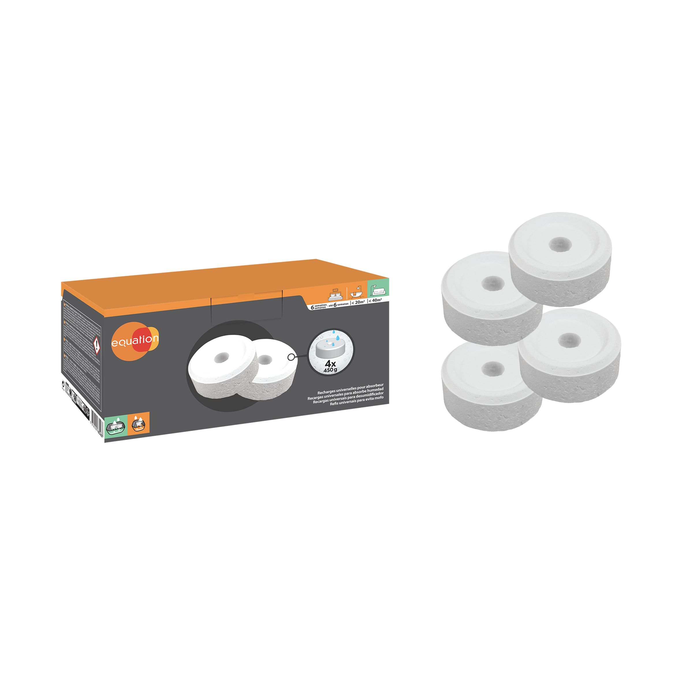 Absorbeur d'humidite + galet recharge 500g seko - Lille