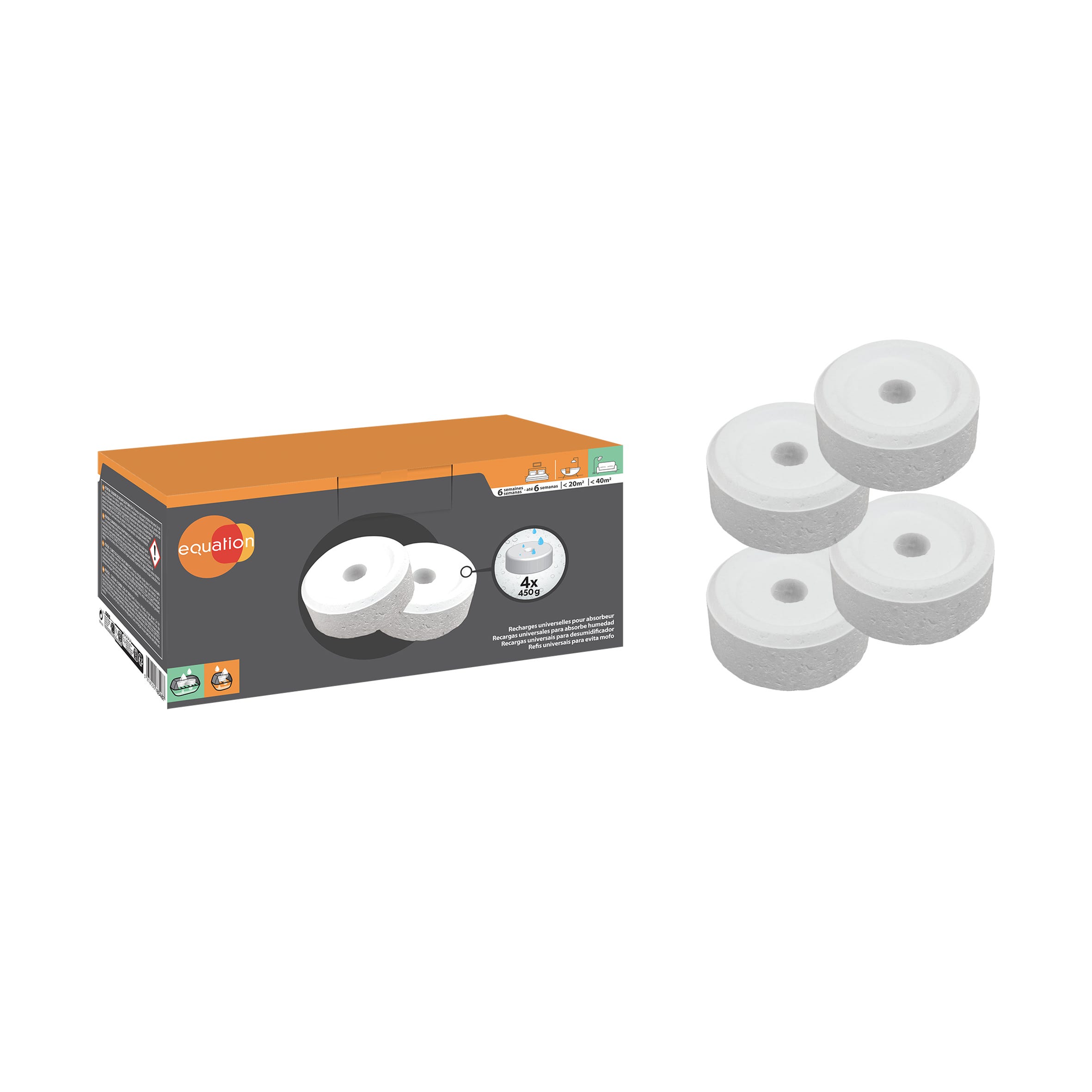 Absorbeur d'humidite + galet recharge 500g seko - Lille Absorbeur d'humidite + galet recharge 500g seko - Lille