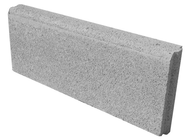 Bordure droite avec emboîtement béton gris, H.20 x L.50 cm