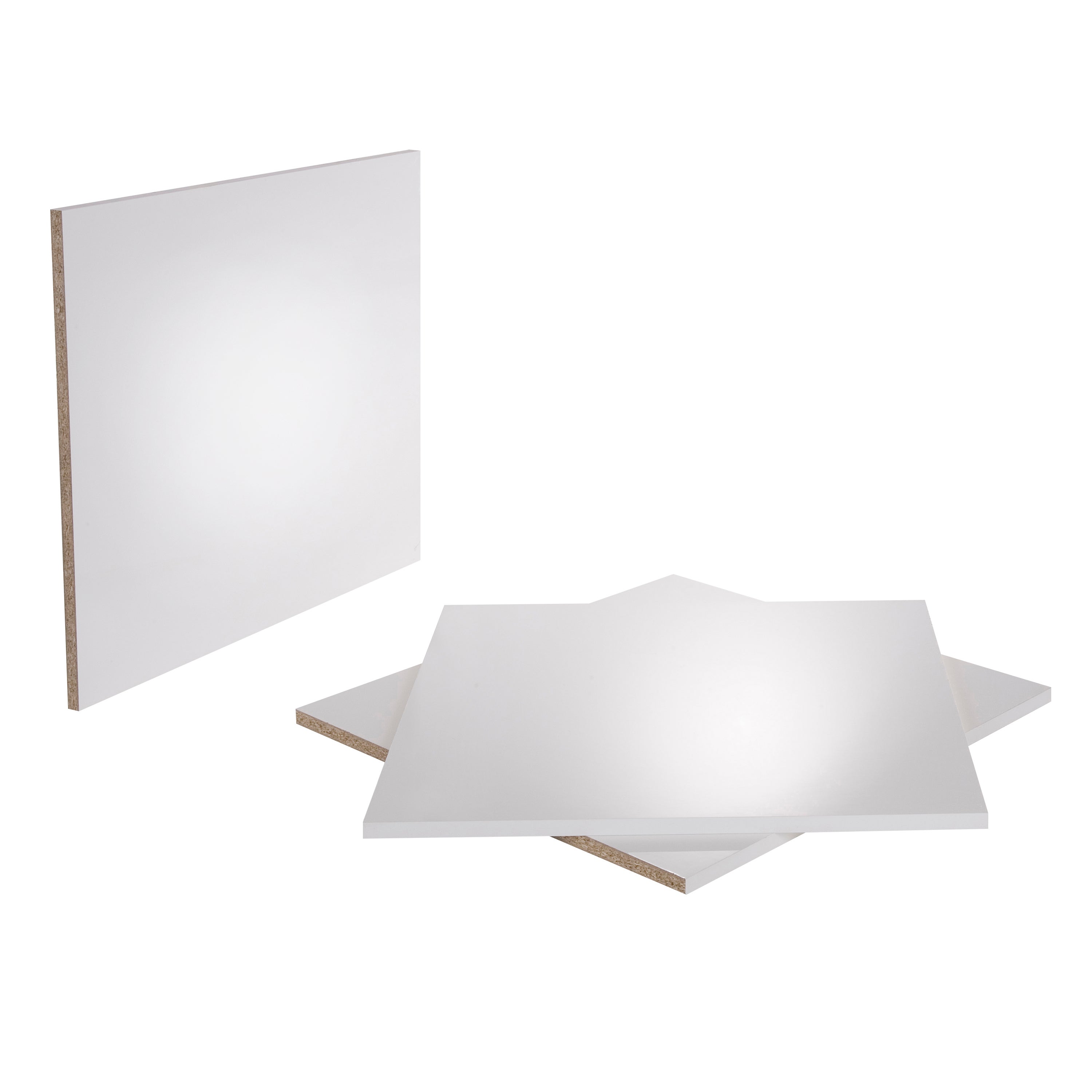 Tablette mélaminé glossy blanc, L.250 x l.60 cm x Ep.18 mm - 4