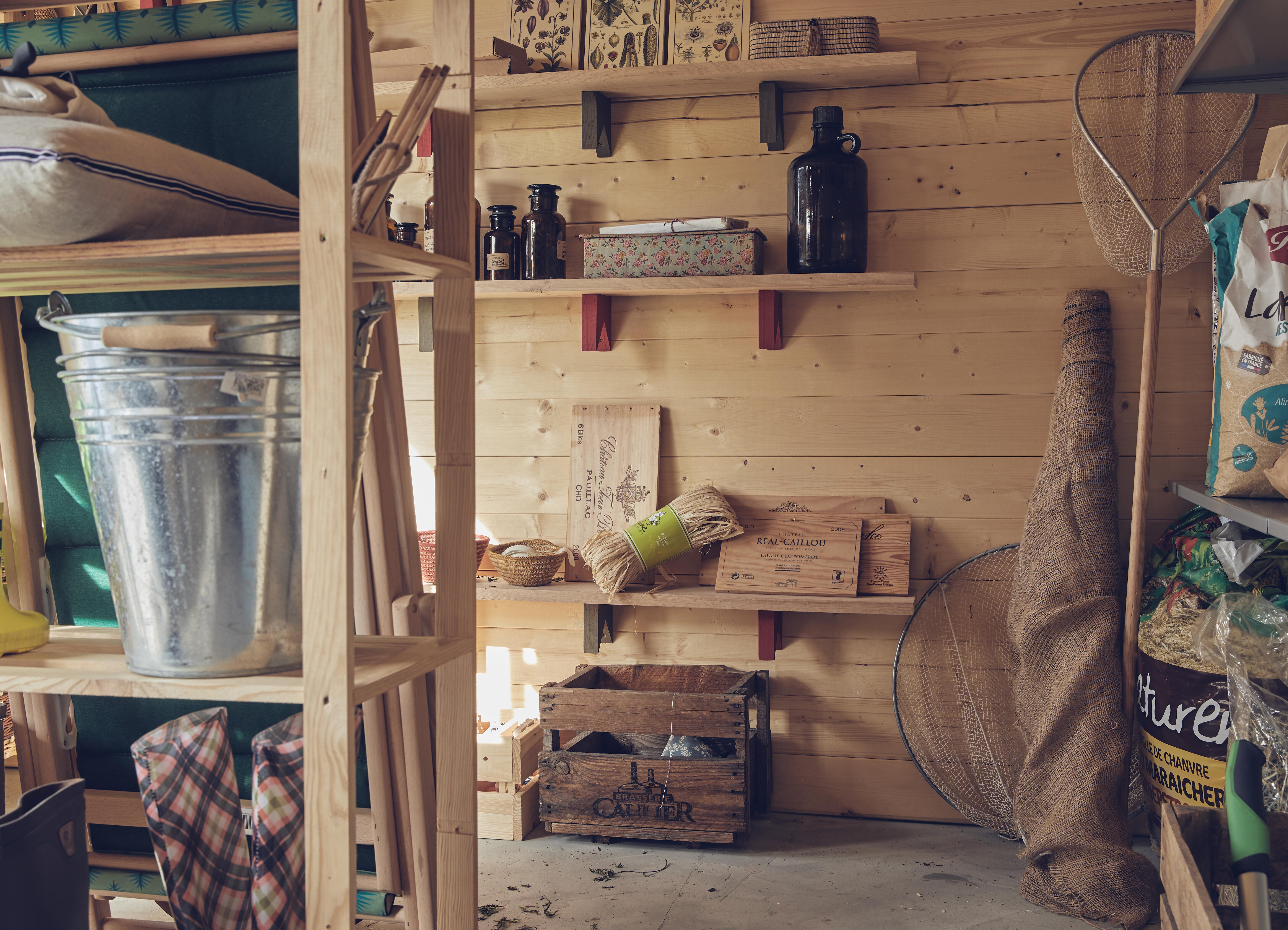 Etagère bois naturel brut / peindre 5epn65, 5 tablettes l.65xH.170xP.28 - 3