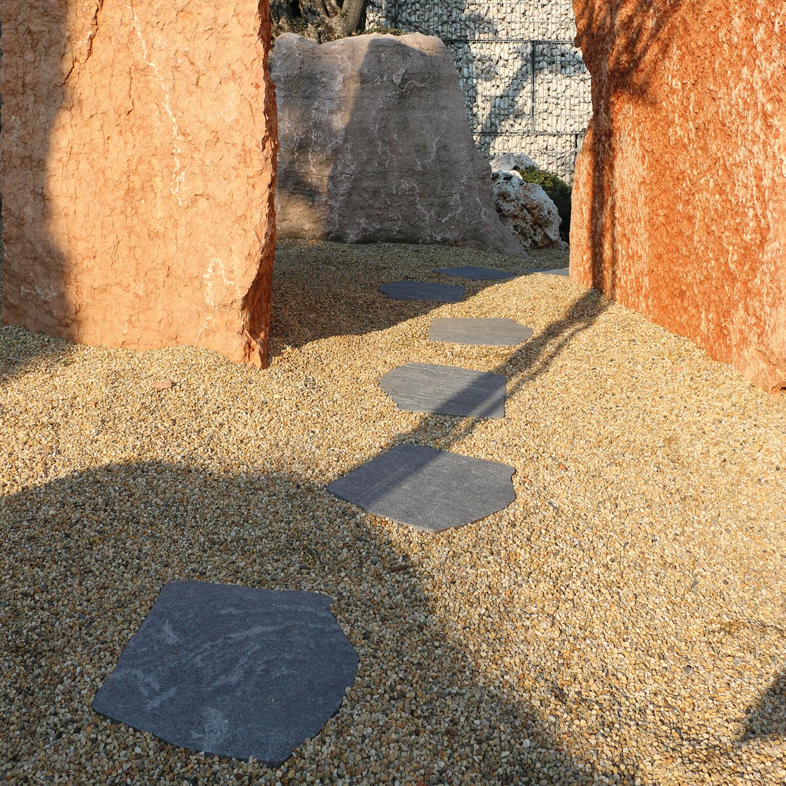 Lastra di cemento Grigioni in gres naturale grigio L 36 x L 42 cm, spessore 20 mm - 4