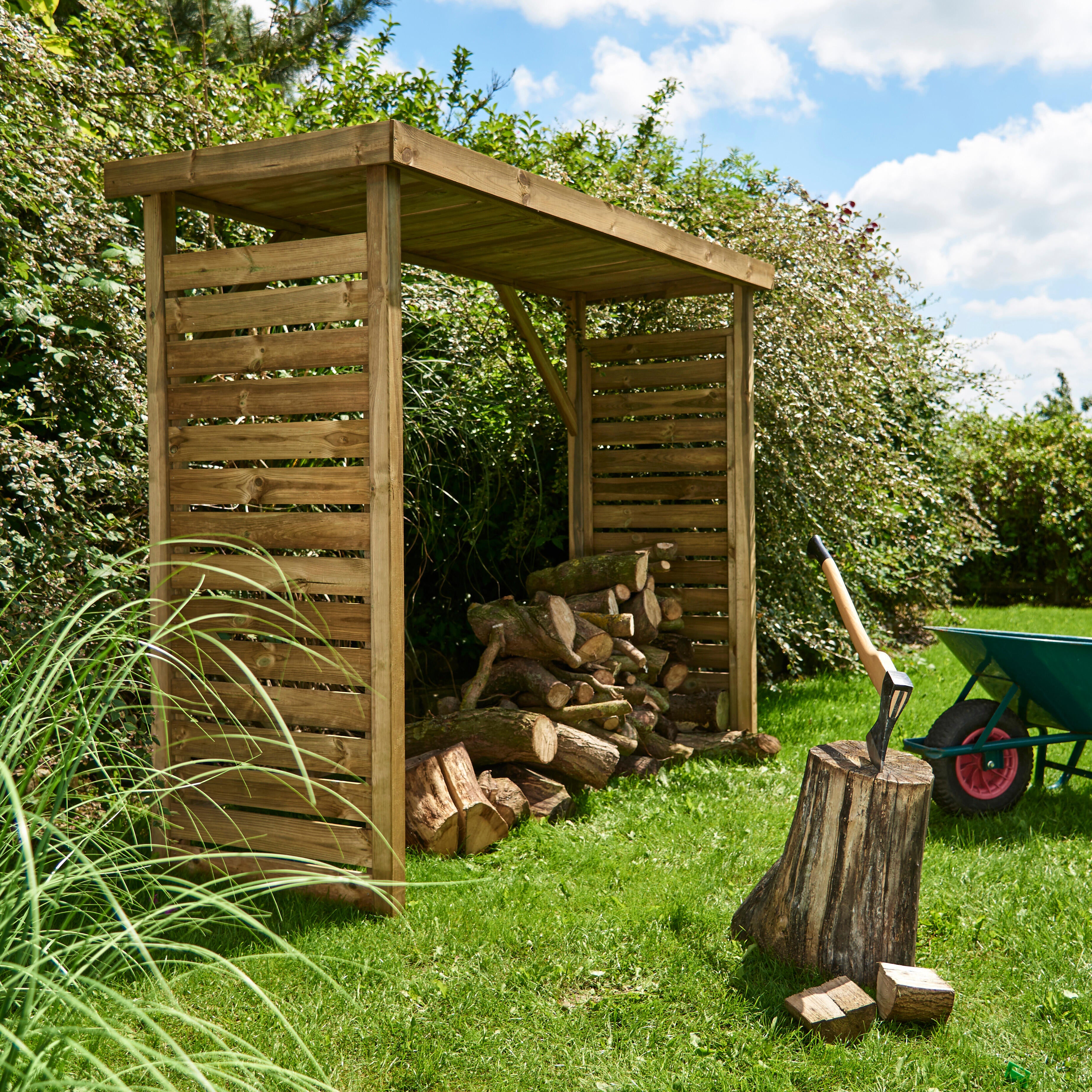 Abri bûches DALLAS, CERLAND, l.236,5 x H.186,5 x P.90,5 cm - 7