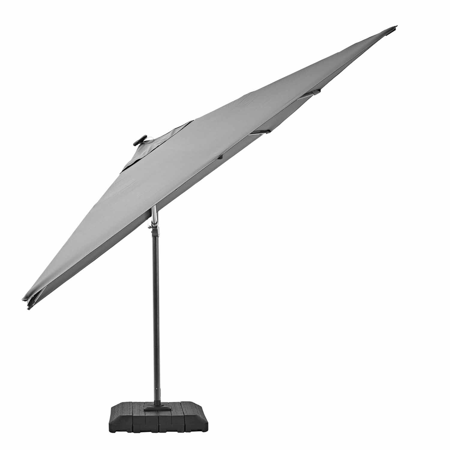 Parasol de jardin NATERIAL Sonora anthracite carré, L.288 x l.288 cm