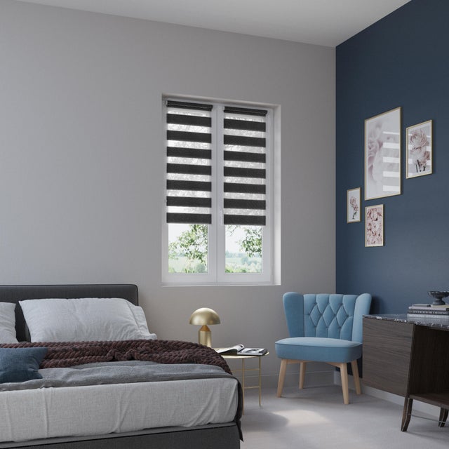 MADECOSTORE Store Enrouleur Jour Nuit Basique Gris Anthracite L45 X H100cm