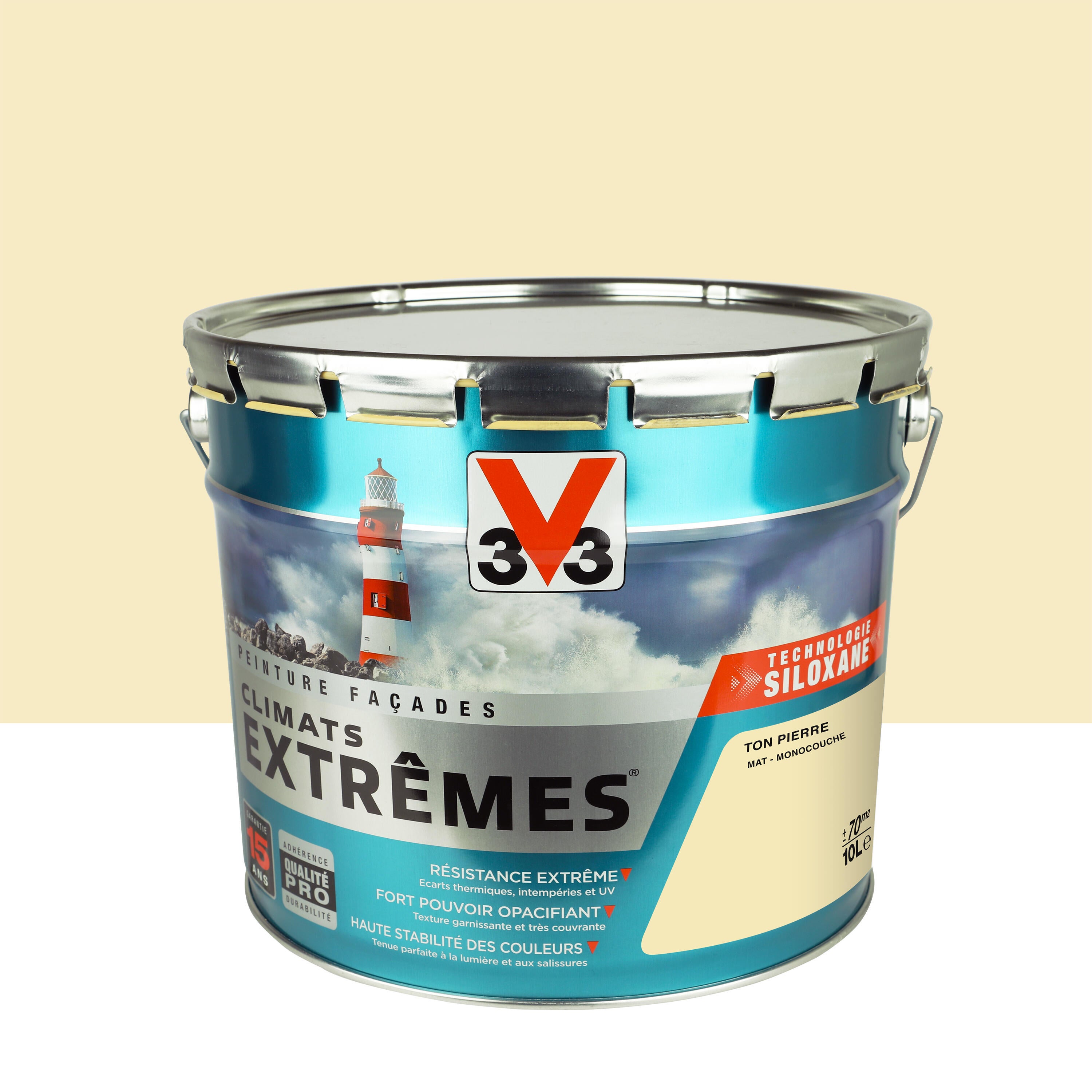Peinture Façade V33 Climats Extrêmes Ton Pierre 10L - Mat Extérieur