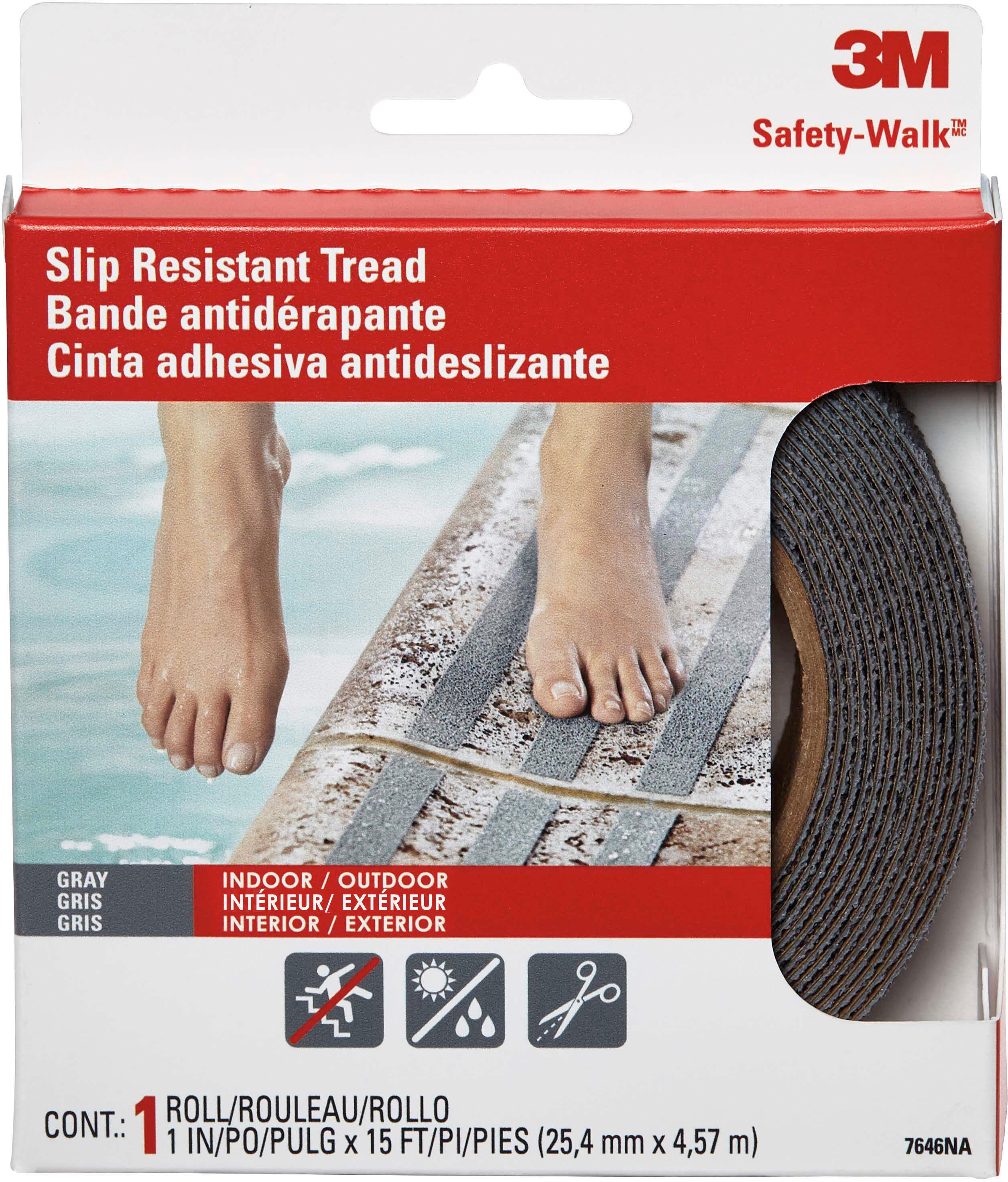 Bande antidérapante Gris 3M - 2