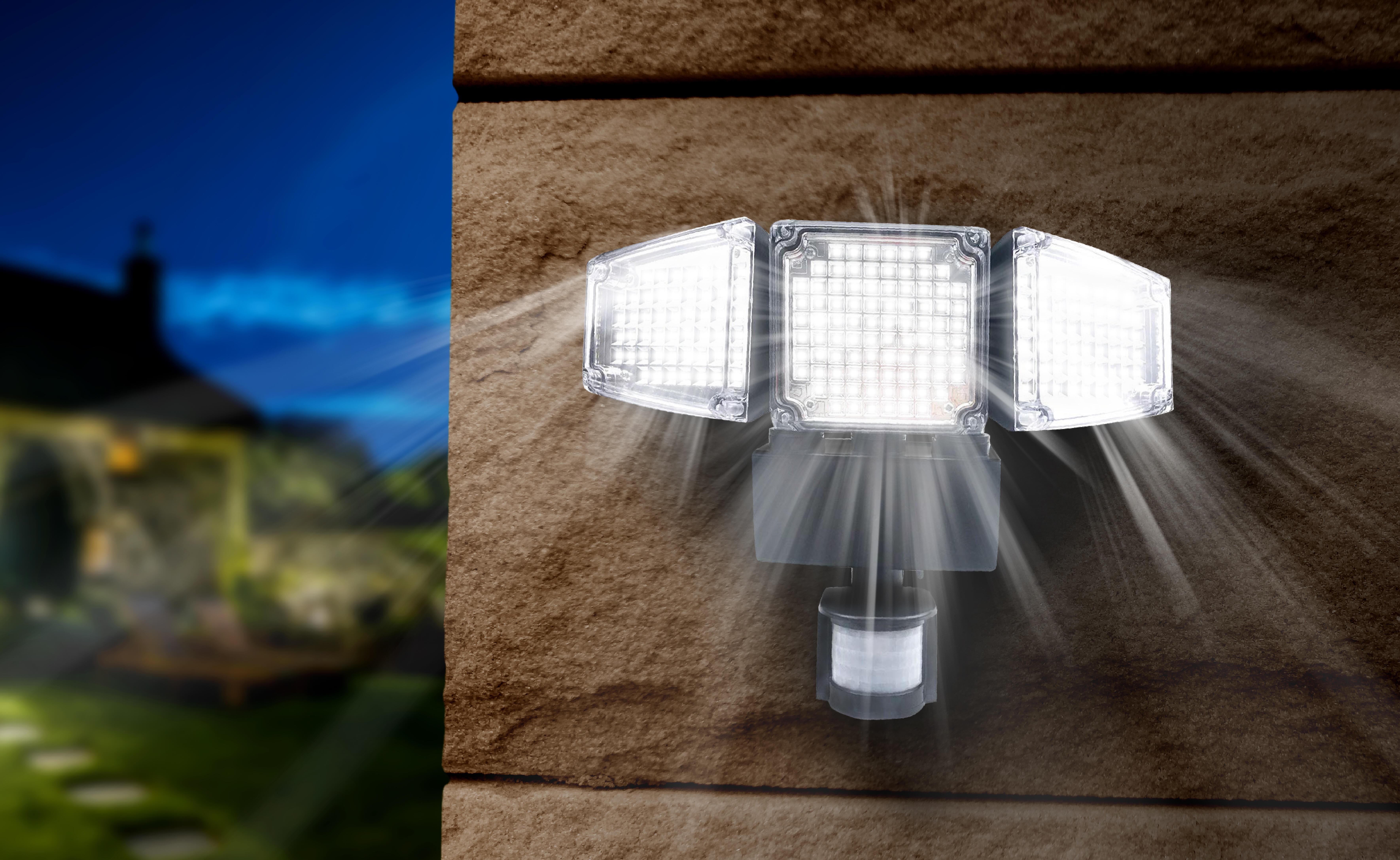 Projecteur à détection solaire Blackburn 1500 Lumens noir LUMIJARDIN - 3