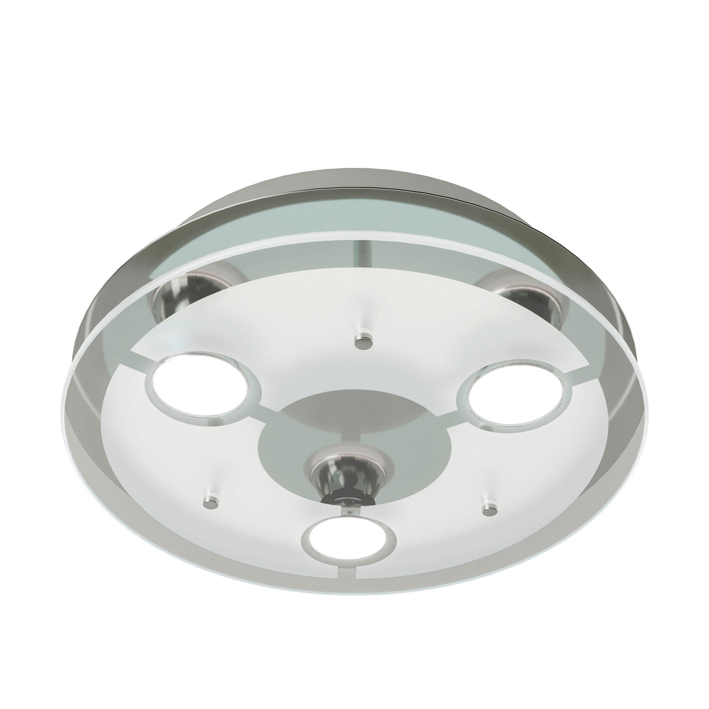 Plafonnier 3 x GU10, métal Chrome, rond, EGLO, Cabi D.27cm - 2