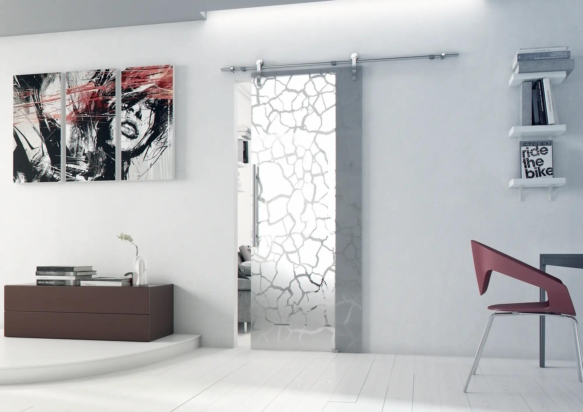 Anta per porta scorrevole Sahara in vetro grigio L 86 x H 215 cm sp.10 mm sinistra - 2