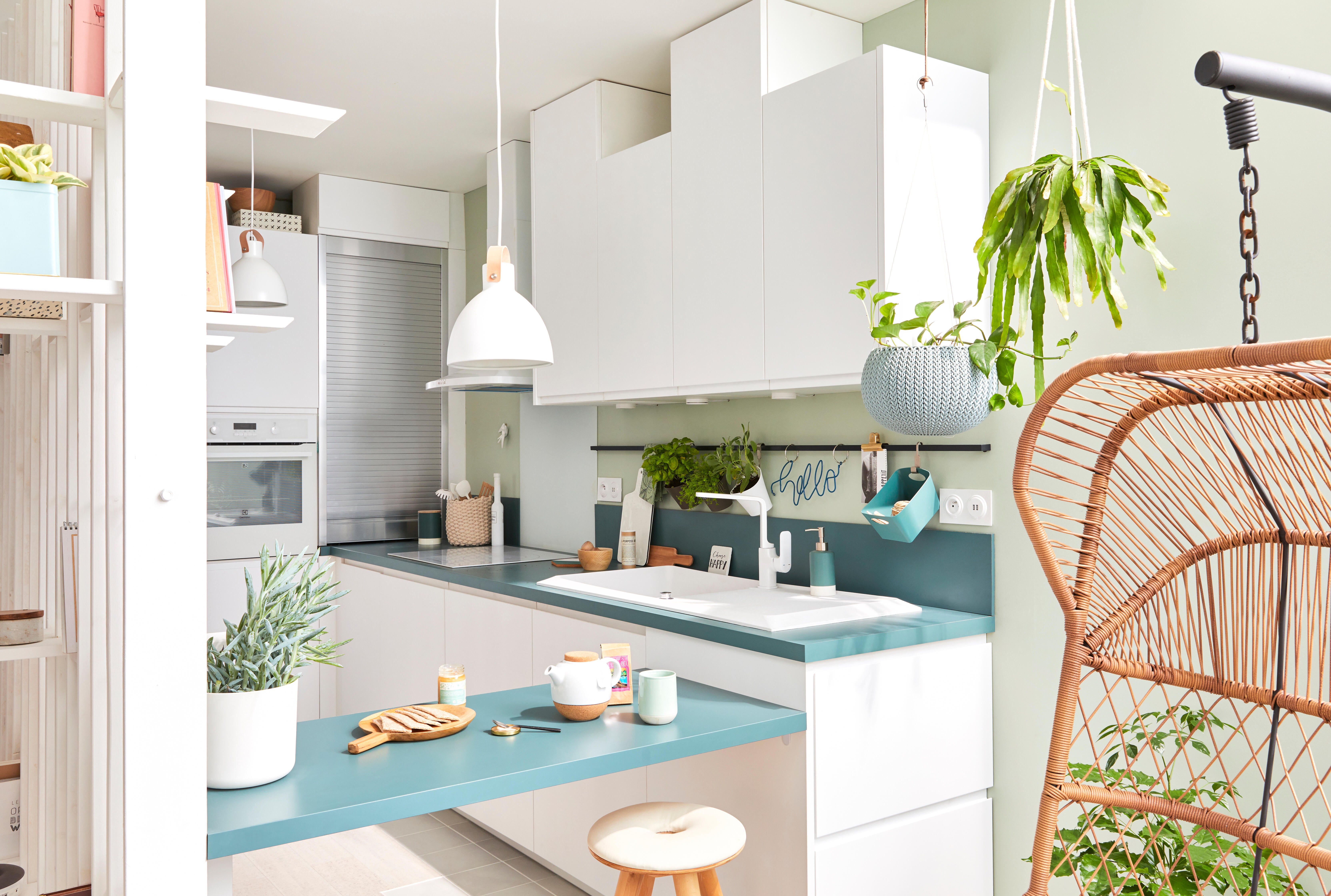 Meuble bas de cuisine Tokyo blanc mat 1 porte H77 x l60 - 4