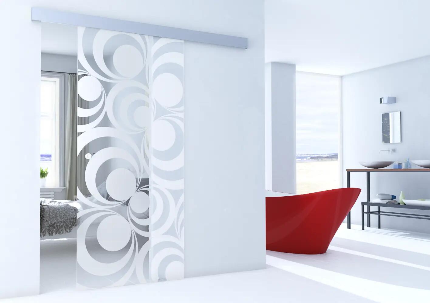 Anta per porta scorrevole Hypnotique in vetro L 96 x H 215 cm sp.8 mm reversibile - 2