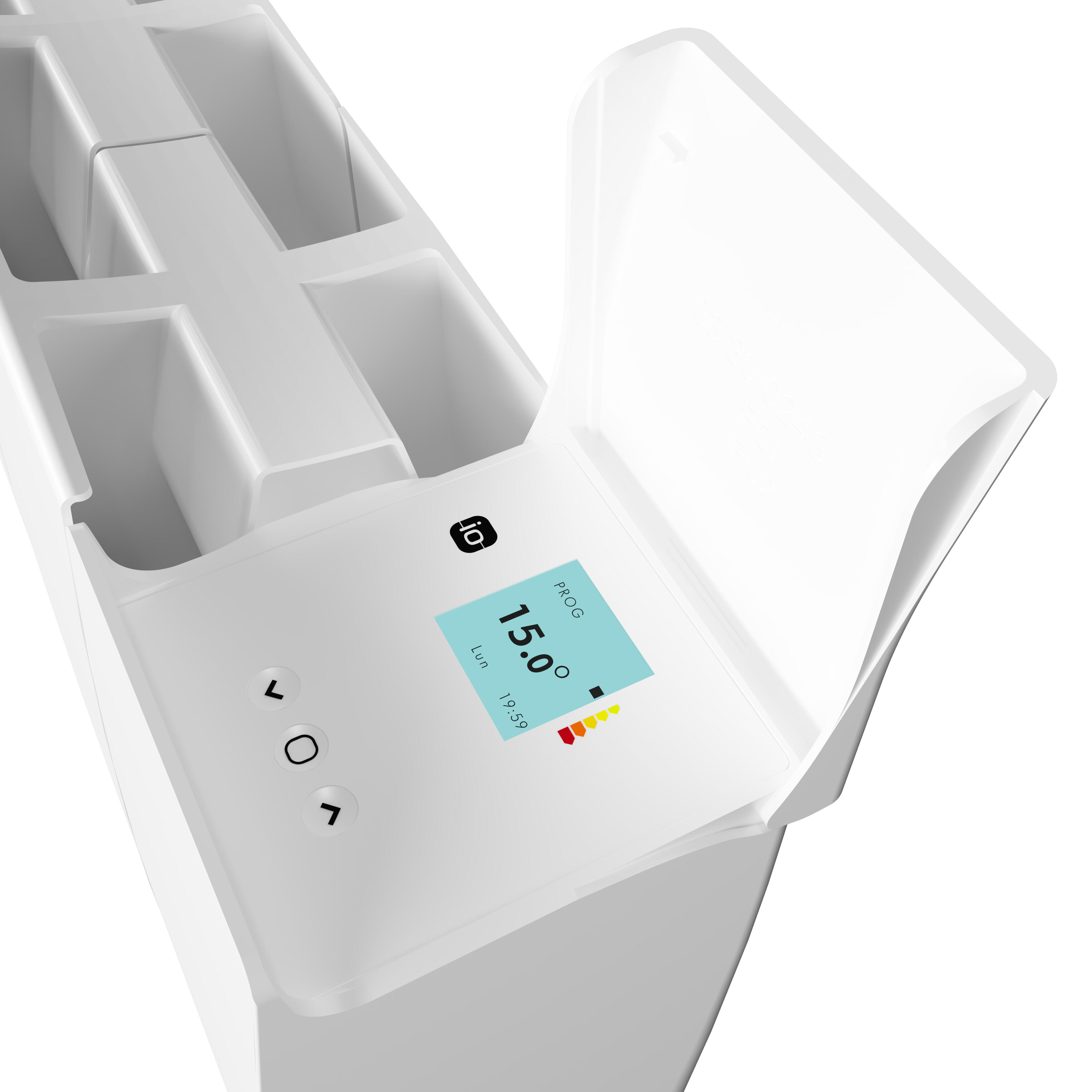 Radiateur électrique connecté inertie fluide 1400W SAUTER Ipala plinthe blanc - 4