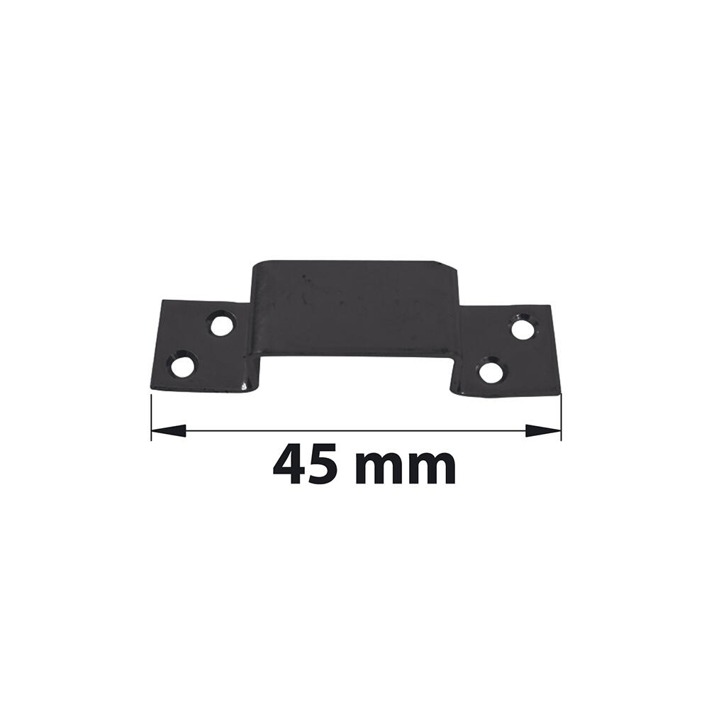 Gâche de serrure rectangulaire L45 mm en acier noir prépeint AFBAT ...