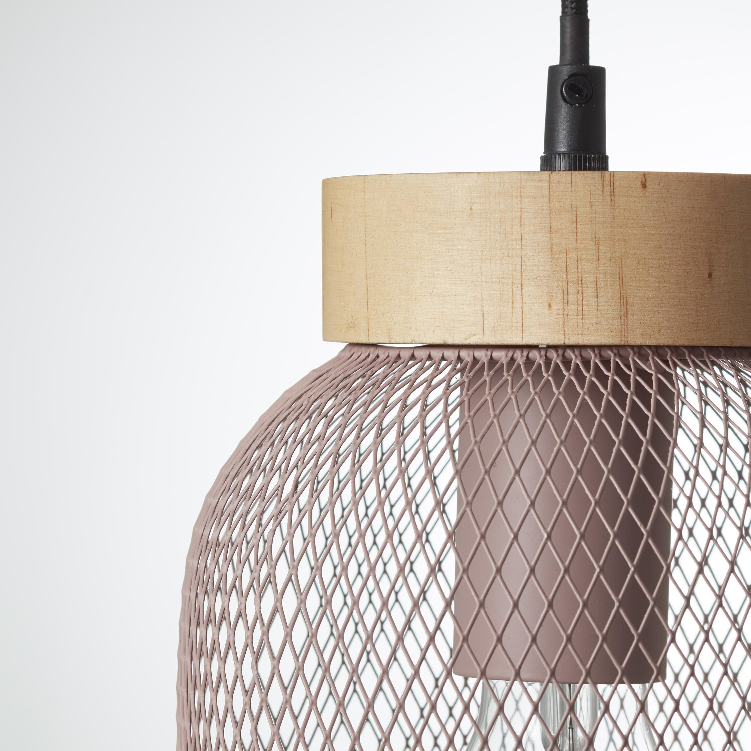 Suspension Giada fer, rose, Diam.16 cm, E27 - 5